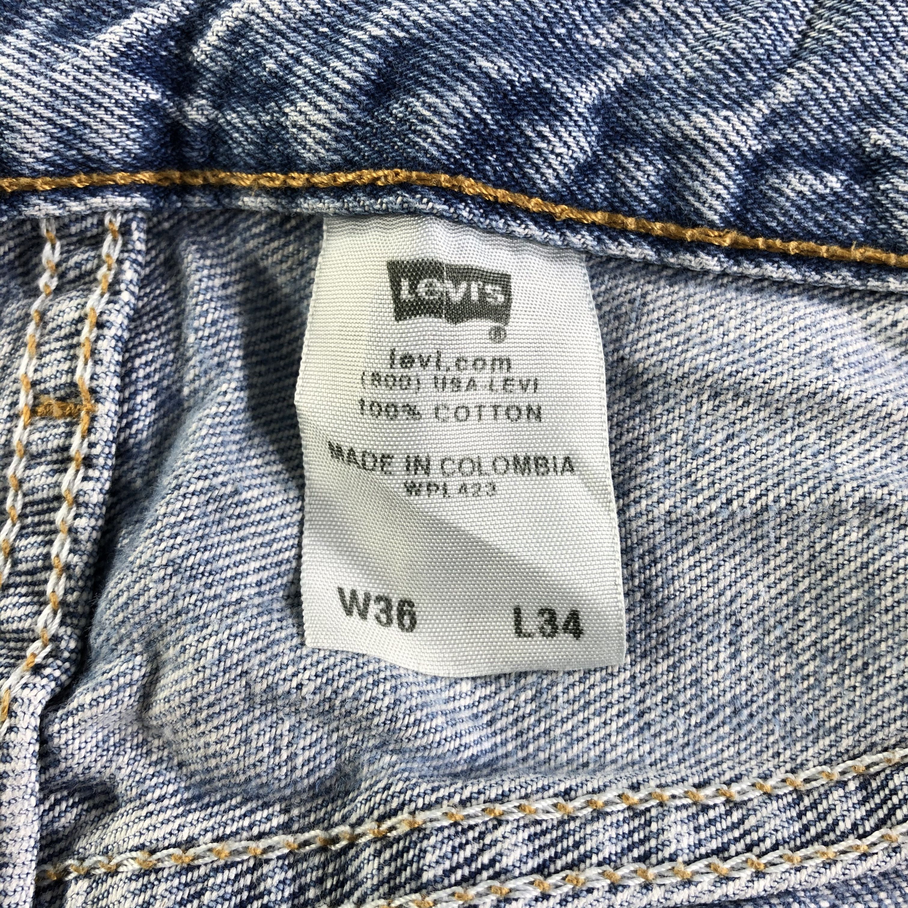 Levi's Vintage 90s Blue Wash Levis 501 Jeans-J4191 Size US 36 / EU 52 - 10 Thumbnail