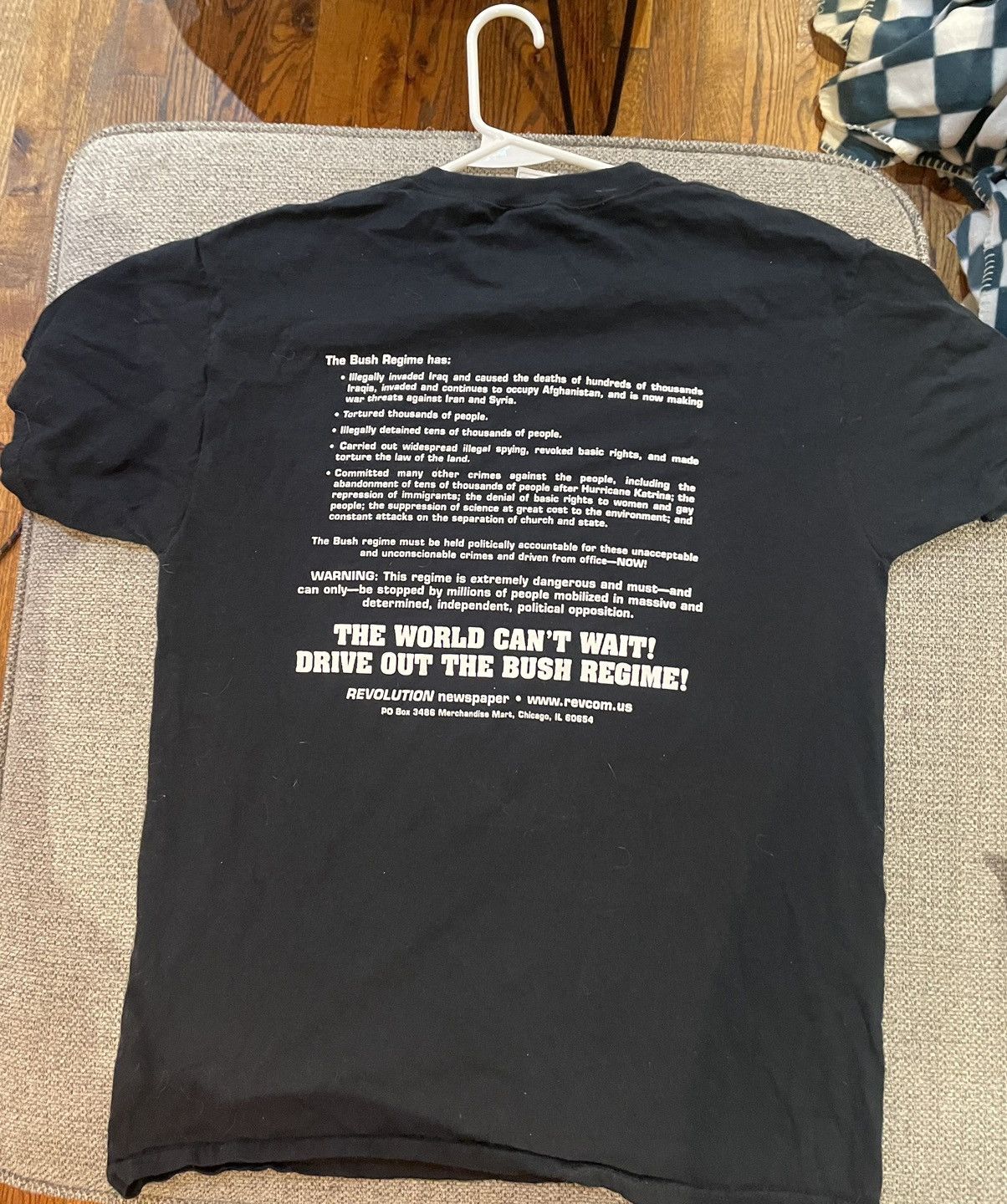 Fruit Of The Loom Y2K Anti-Bush Regime RevCom Political Tee Size US M / EU 48-50 / 2 - 2 Thumbnail