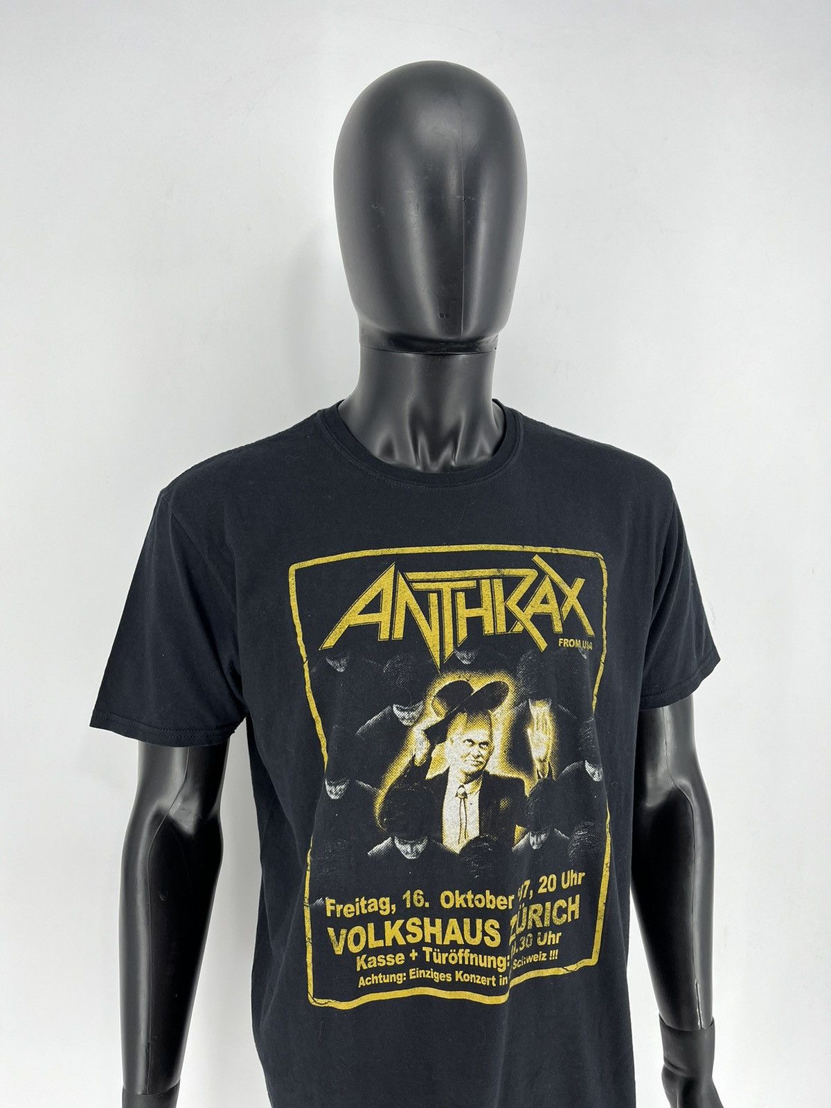 Band Tees Vintage Y2K Anthrax Horror Skulls Band Rock Streetwear Tee Size US XL / EU 56 / 4 - 3 Thumbnail