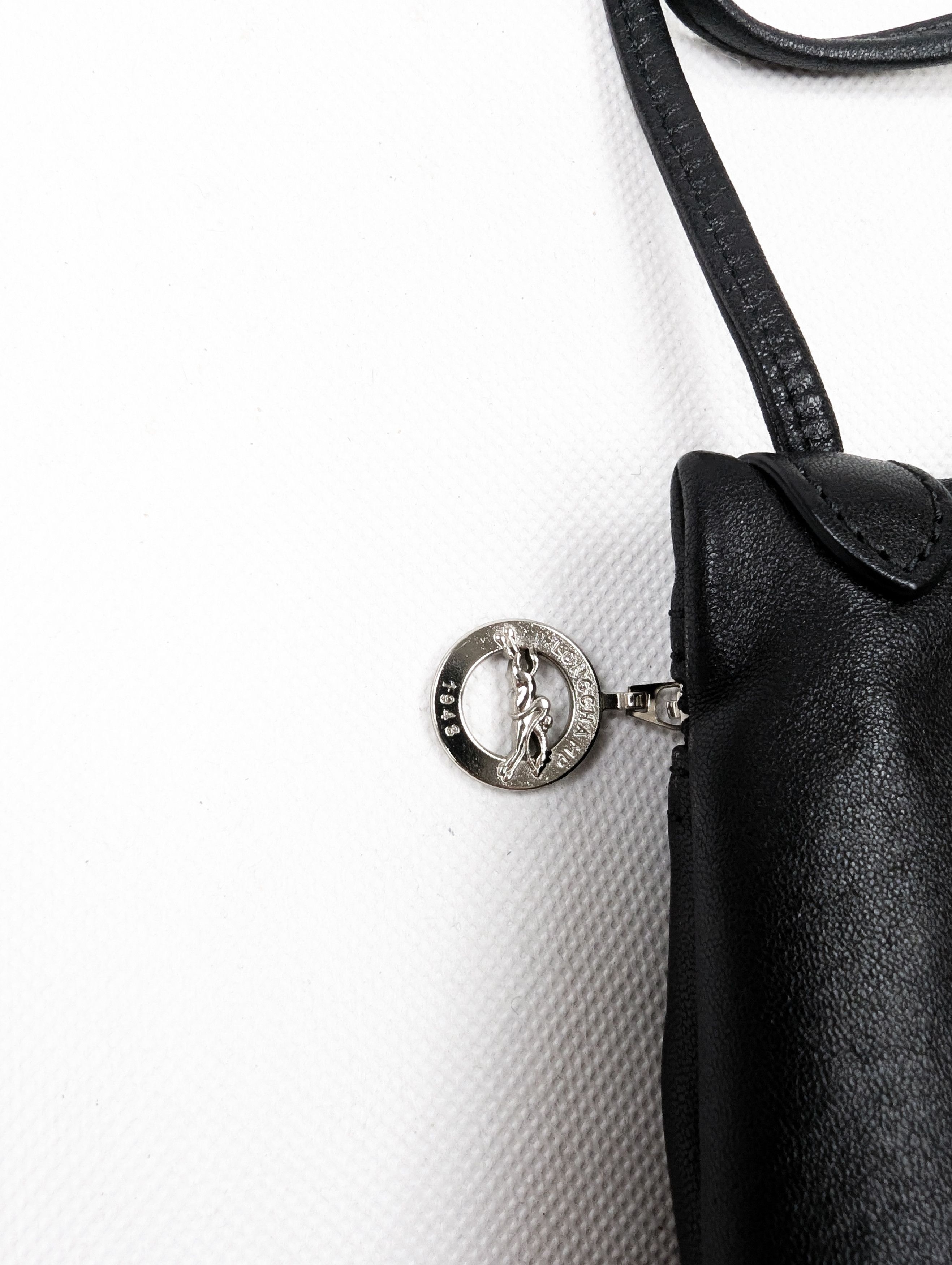 Longchamp longchamp black leather bag crossbody shoulder bag Size ONE SIZE - 4 Thumbnail