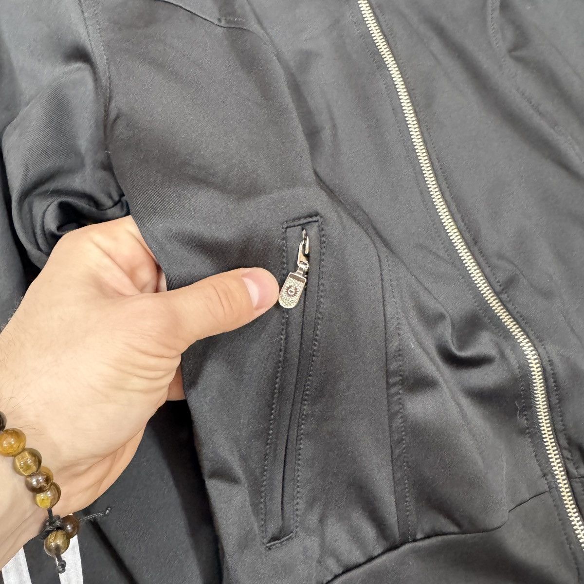 Belstaff × Designer Belstaff Womens Black Taped Track Jacket M size 42 Size M / US 6-8 / IT 42-44 - 5 Thumbnail