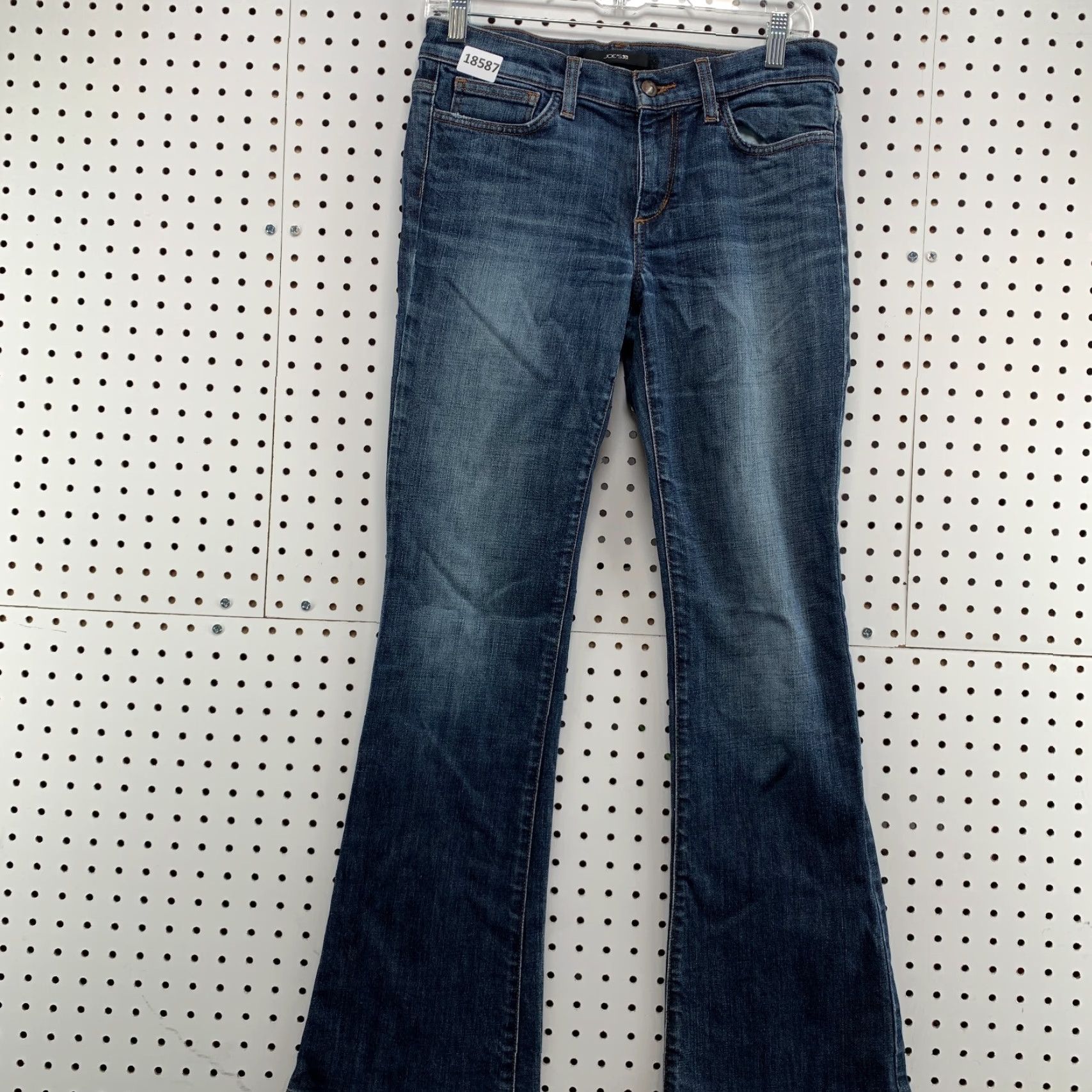 Vintage VINTAGE Women's Joe's Jeans Denim Flared Jeans 30x31 Dark Wash Provocateur Size 27 Blue Womens Size 27" / US 4 / IT 40 - 7 Thumbnail