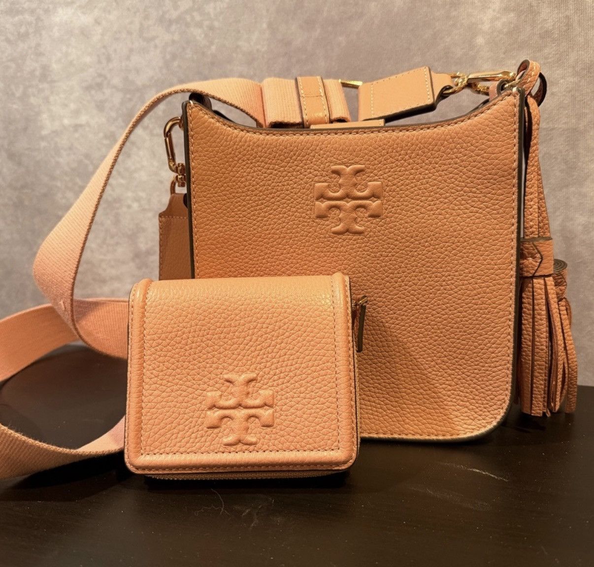 Tory Burch Tory Burch Thea Mini Web Crossbody Thea bifold wallet Size ONE SIZE - 7 Thumbnail