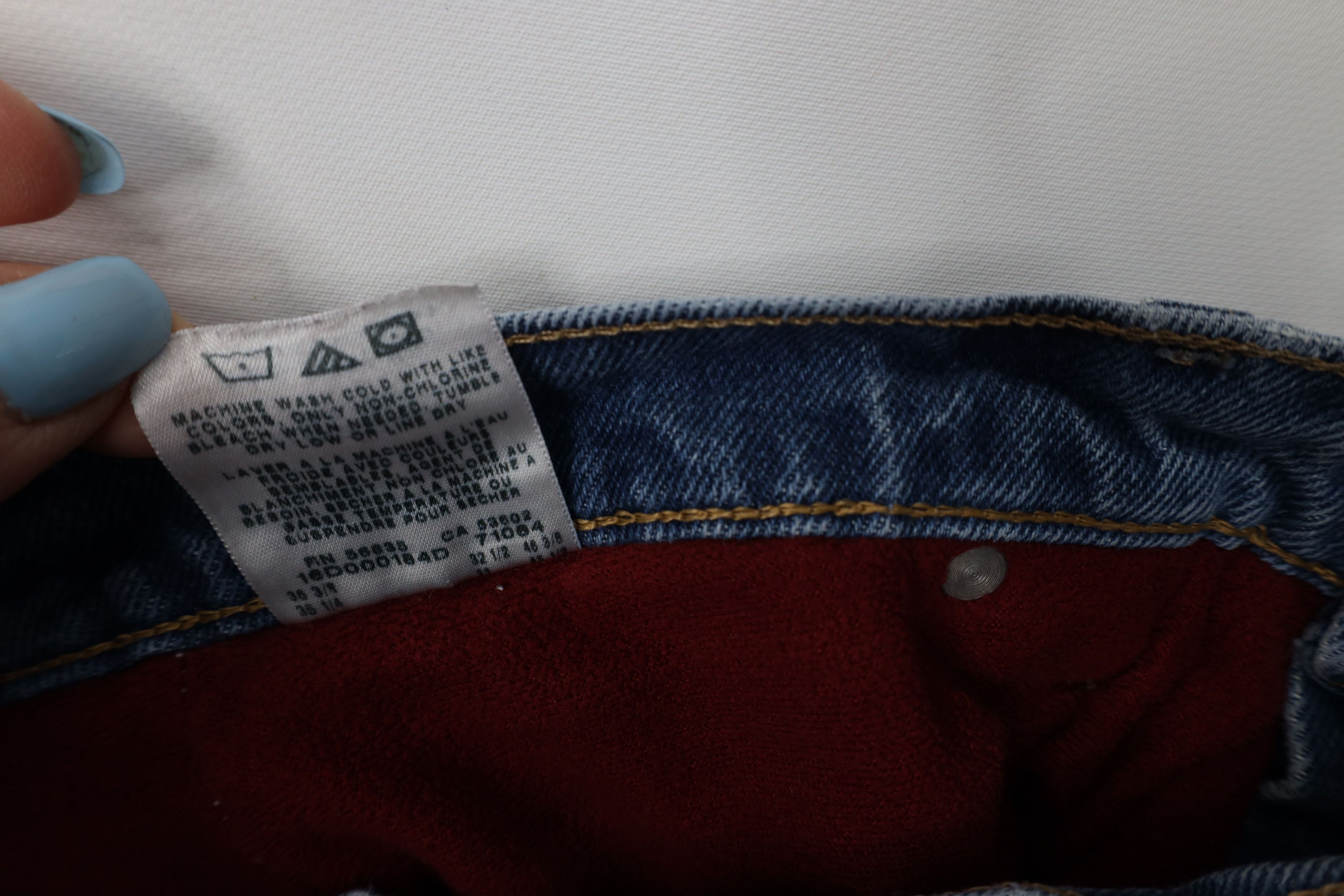 Cabelas Vintage 90s Cabelas Heavyweight Fleece Lined Denim Jeans Size US 34 / EU 50 - 13 Thumbnail
