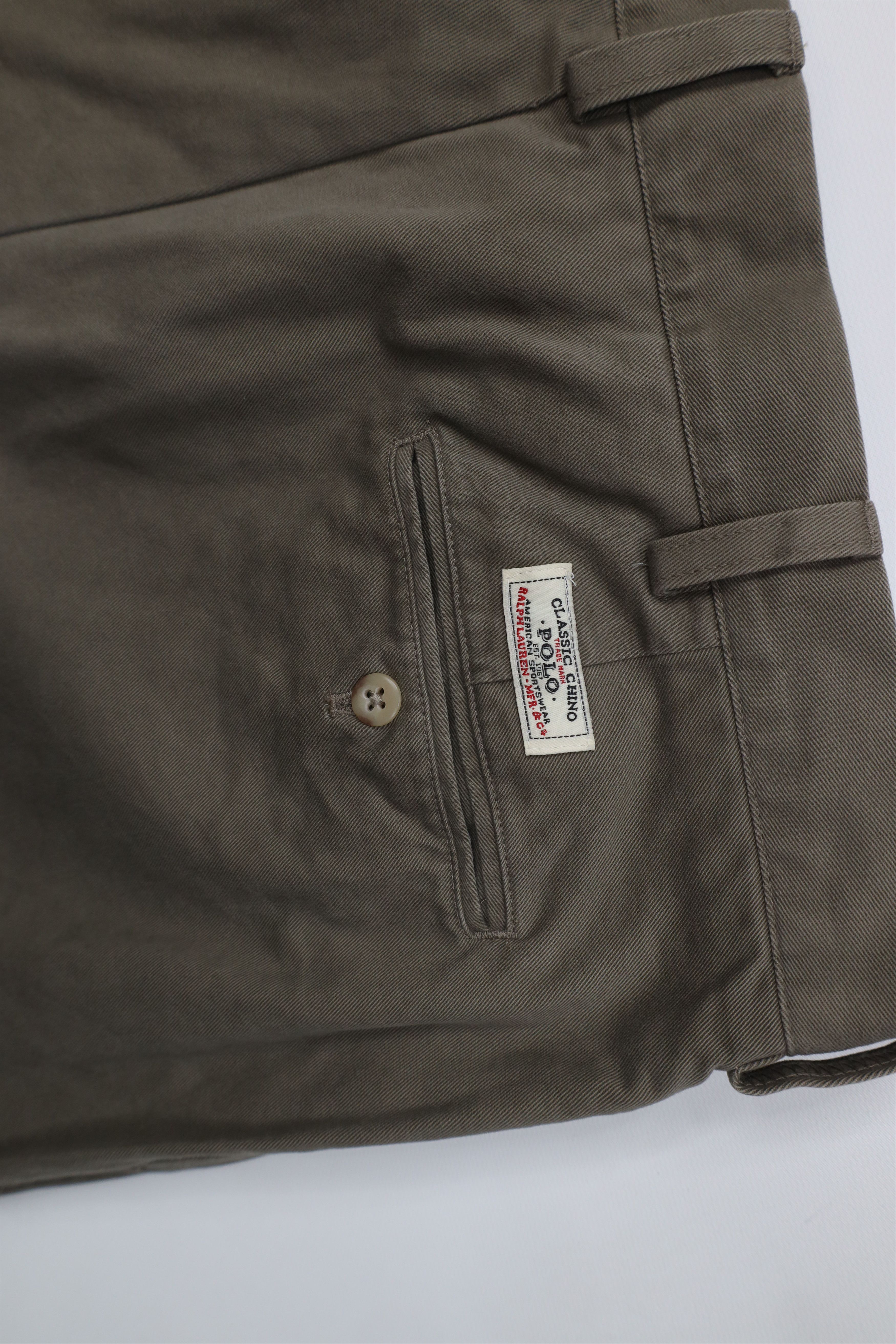 Ralph Lauren Vintage 90s Ralph Lauren Andrew Wide Leg Chino Pants Beige Size US 38 / EU 54 - 15 Thumbnail