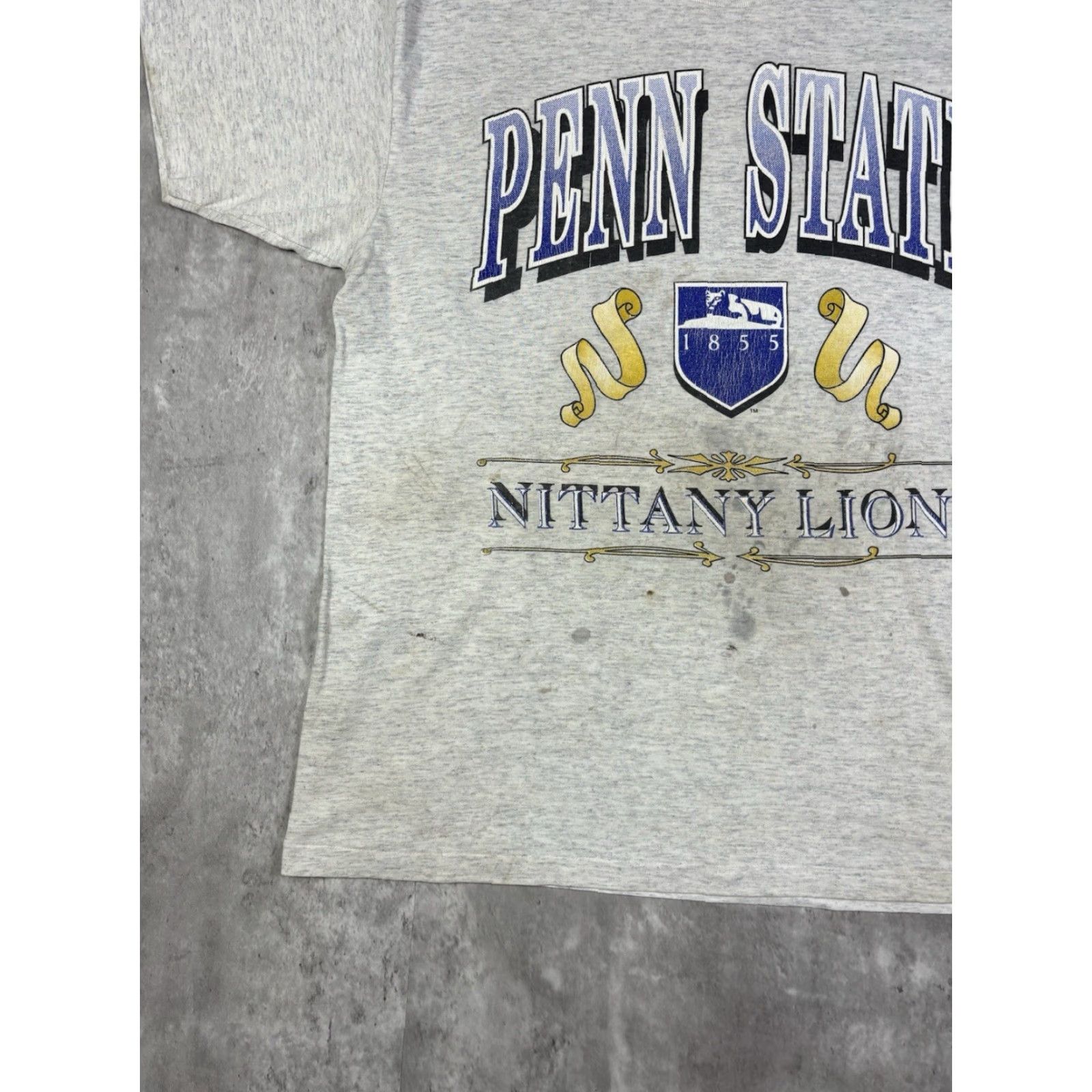 Delta VINTAGE Penn State University T Shirt L Men Gray 90s University Sports Graphic Print Short Sleeve Crew Neck Cotton Delta Size L Mens Size US L / EU 52-54 / 3 - 2 Thumbnail