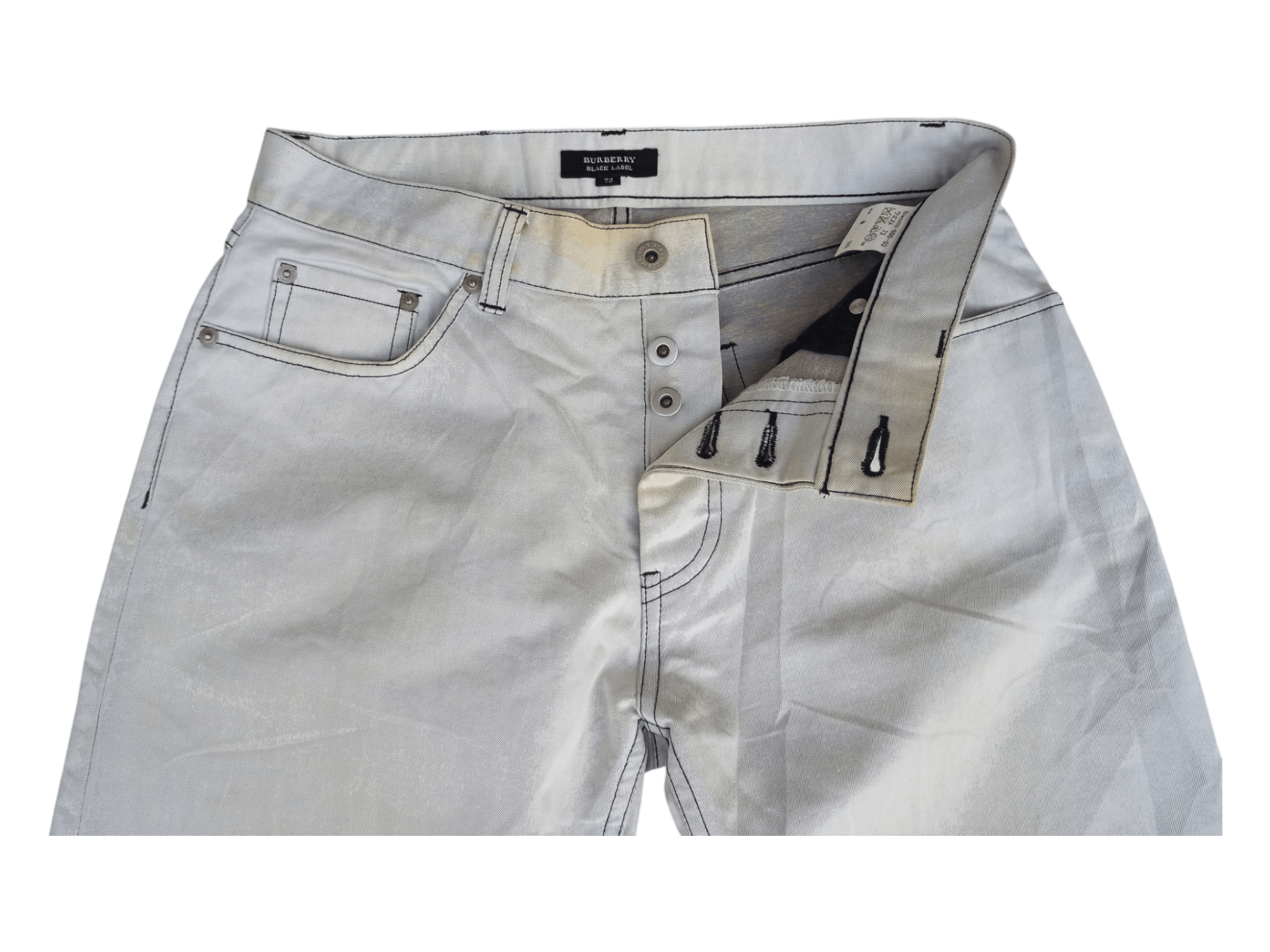 Burberry Burberry Black Label Dirty Faded White Pants Size US 28 / EU 44 - 13 Thumbnail