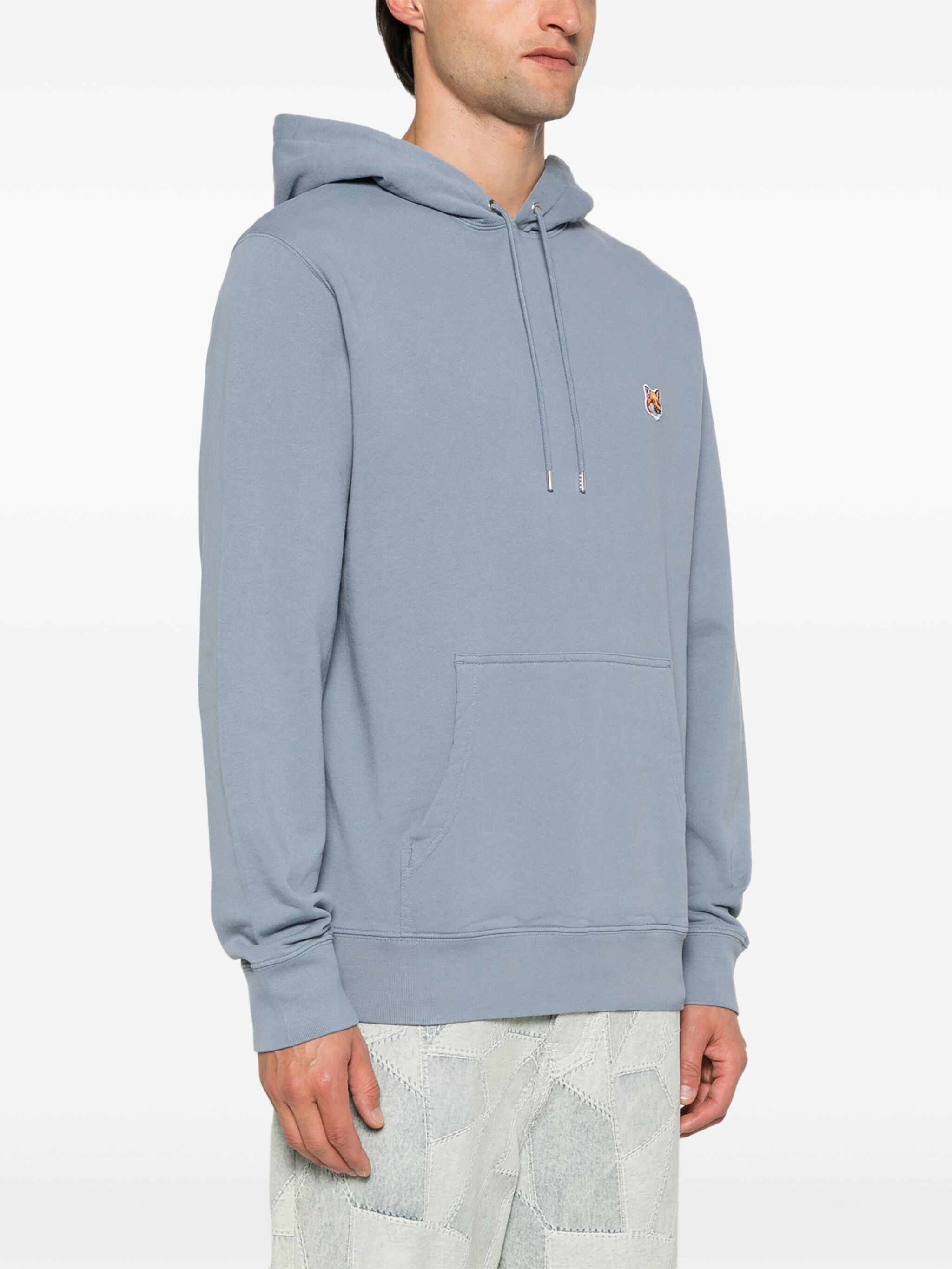 Maison Kitsune o1s22i1n1124 Fox Head Hoodie in Light Blue Size US M / EU 48-50 / 2 - 3 Thumbnail