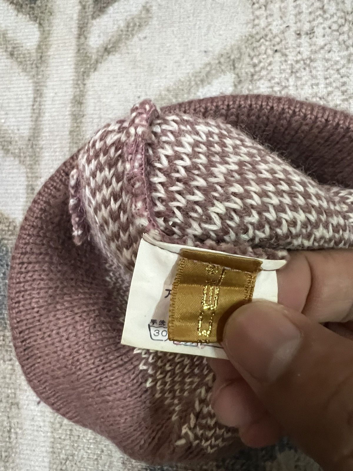 Designer × Lancel Vintage Lancel Overprint Beanie Hats Size ONE SIZE - 6 Thumbnail