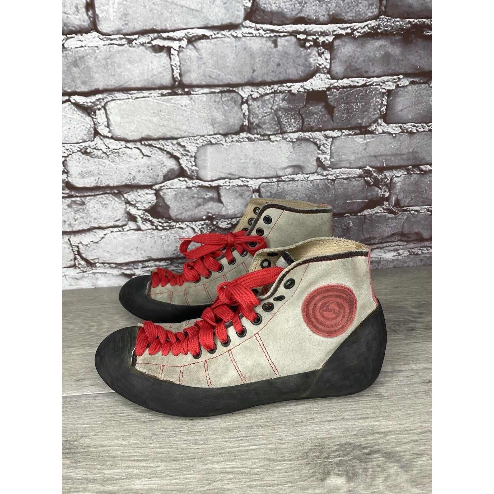 Other Boreal VTG Gray Fire High Tops Taupe Red Lace Climbing Shoes Size US 6 / IT 36 - 10 Thumbnail