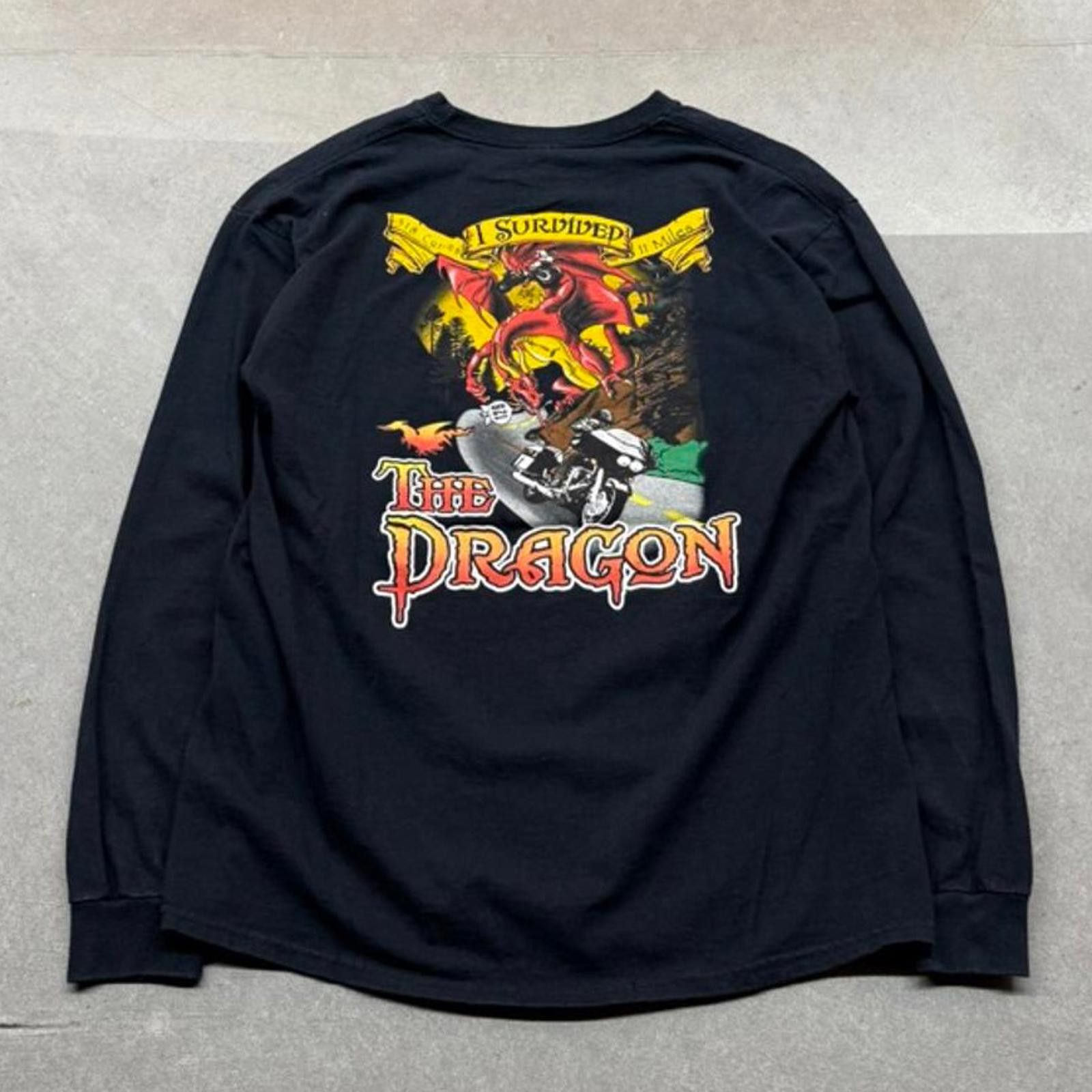 Harley Davidson Y2K Deal's Gap Motorcycle I Survived The Dragon T-Shirt L Size US L / EU 52-54 / 3 - 1 Thumbnail