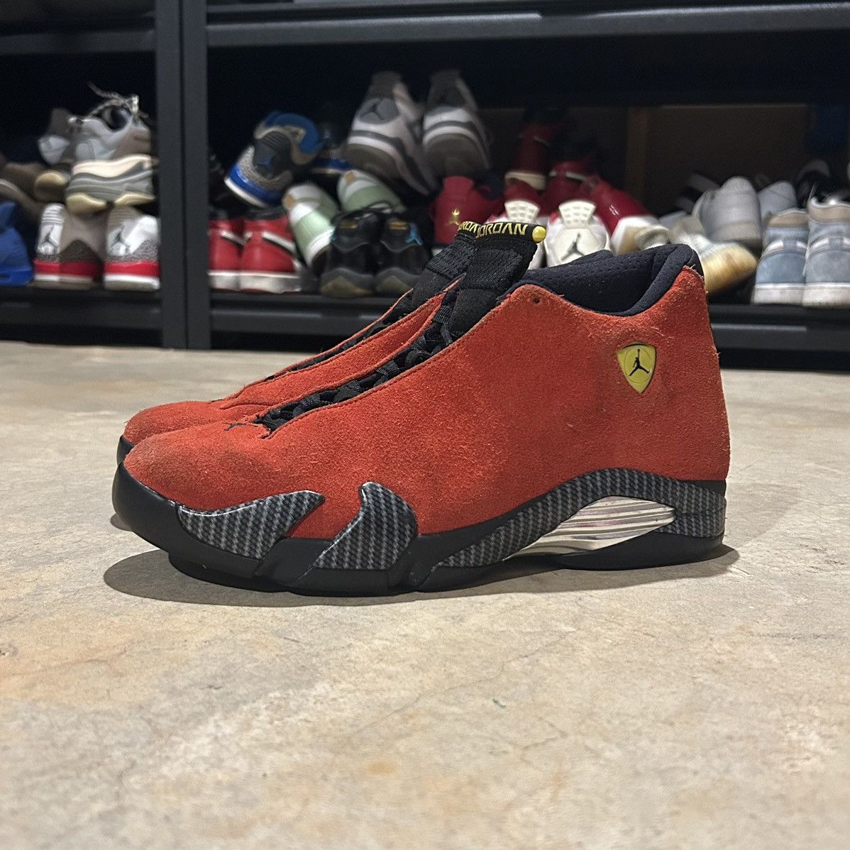 Jordan Brand × Nike Air Jordan 14 Retro Ferrari Challenge Red 2014 US 9.5 Size US 9.5 / EU 42-43 - 1 Thumbnail