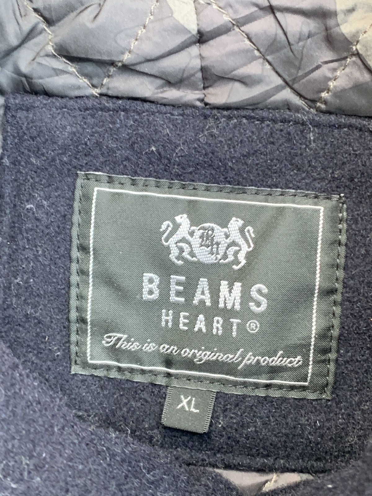 Beams Plus × Japanese Brand × Vintage Vintage Beams Heart Button Up Wool Coat Puffer Inside Size US M / EU 48-50 / 2 - 9 Thumbnail