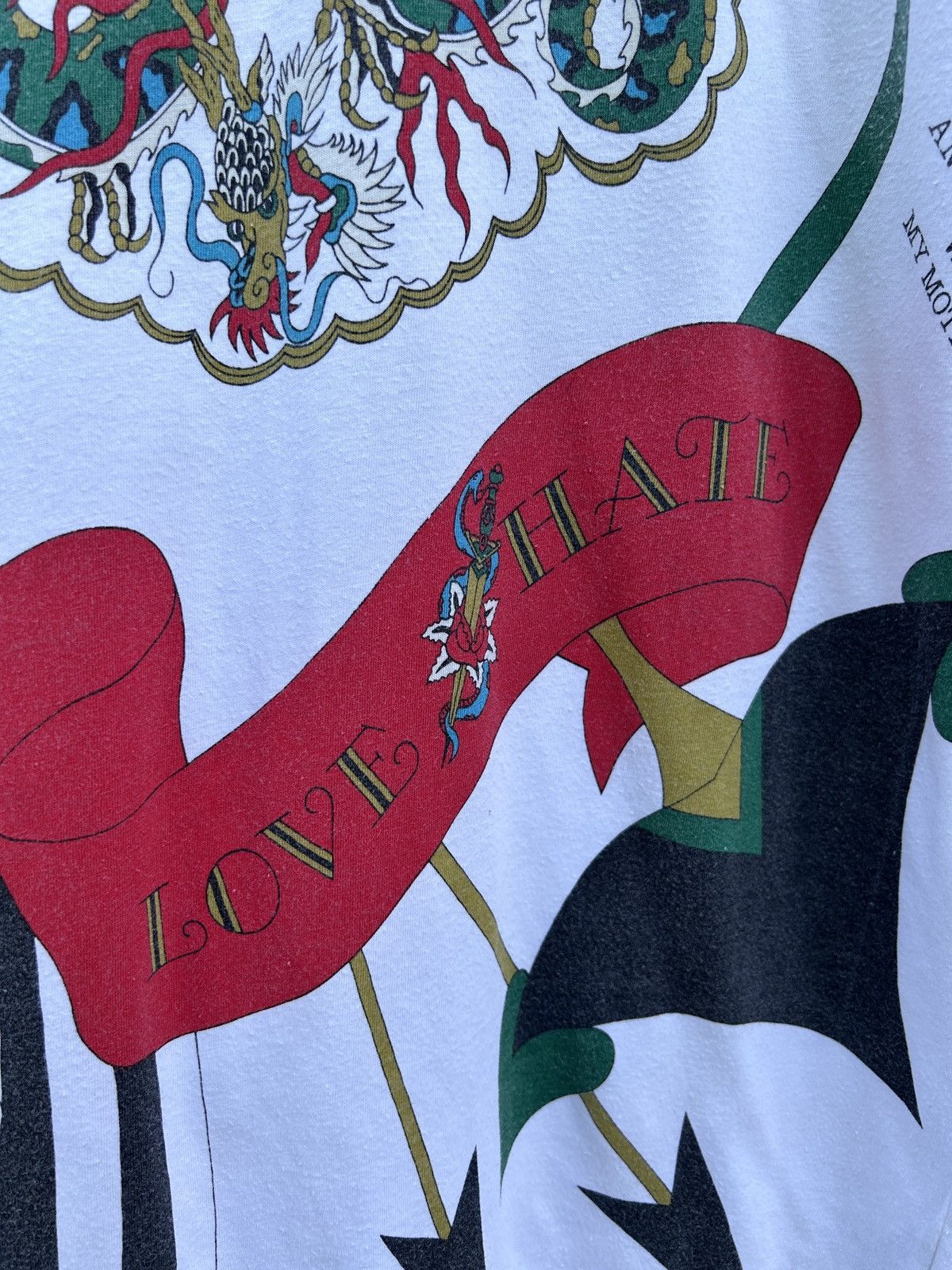 Vintage 90s Vintage Single Stitch Tattoo AOP Art Like Audigier Tee Size US XL / EU 56 / 4 - 4 Thumbnail