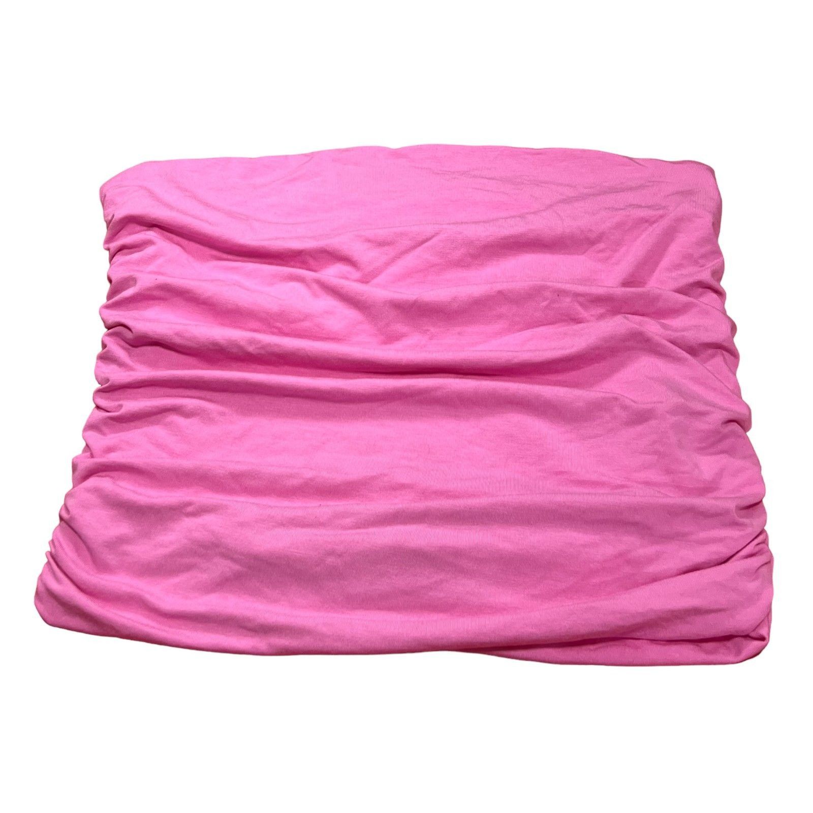 Other A New Day - Women's Slim Fit Ruched Tube Top Pink - XXS Size ONE SIZE - 2 Thumbnail