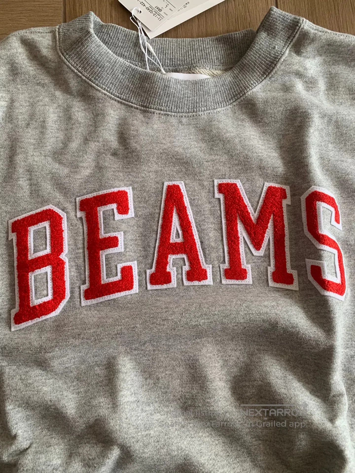Beams Japan gray college style logo crewneck sweatshirt. Size US L / EU 52-54 / 3 - 3 Thumbnail
