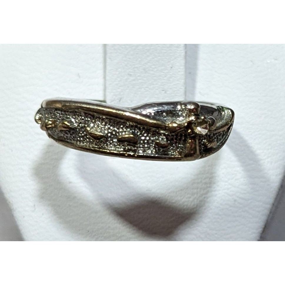 Other Religious Footprint And Cross Christian Silver Tone Ring Size ONE SIZE - 6 Thumbnail