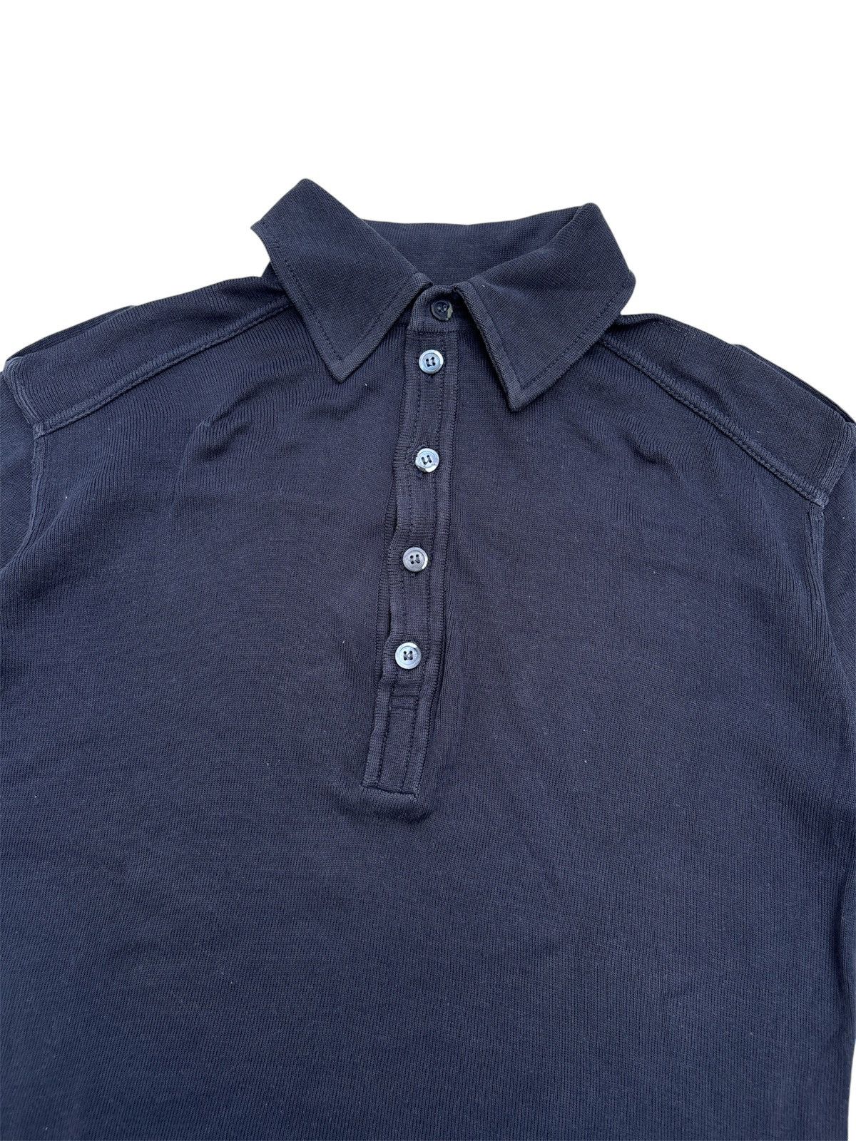 Prada 1990s Crop Military Polo Shirt Size US M / EU 48-50 / 2 - 2 Thumbnail