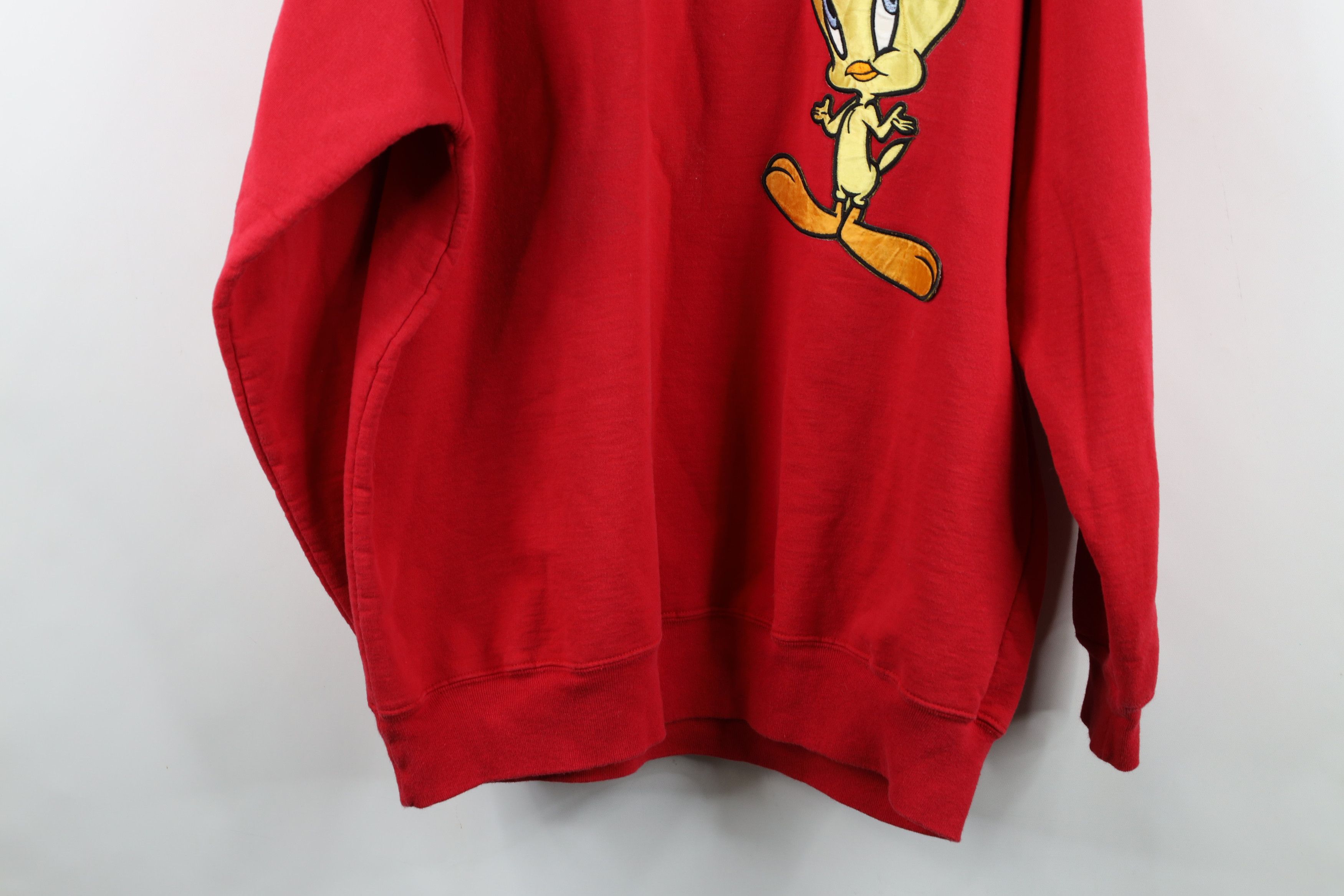 Vintage Vintage 90s Looney Tunes Tweety Bird Sweatshirt Red USA Size XL / US 12-14 / IT 48-50 - 14 Thumbnail