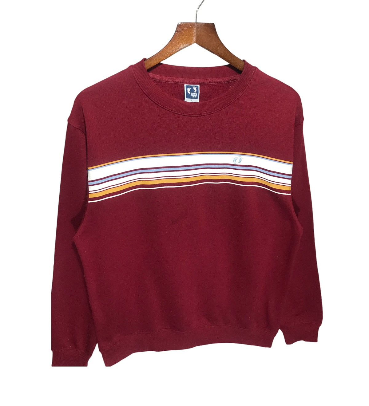 Hang Ten Hang Ten Red Crewneck Sweatshirt Size US L / EU 52-54 / 3 - 2 Thumbnail