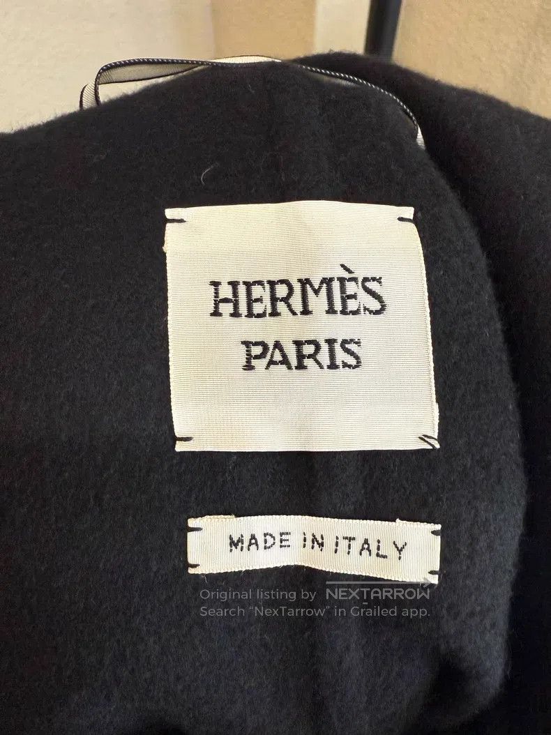 Hermes Hermes Holiday Series Black Cashmere Coat Size XXS / US 00 / IT 34 - 4 Thumbnail