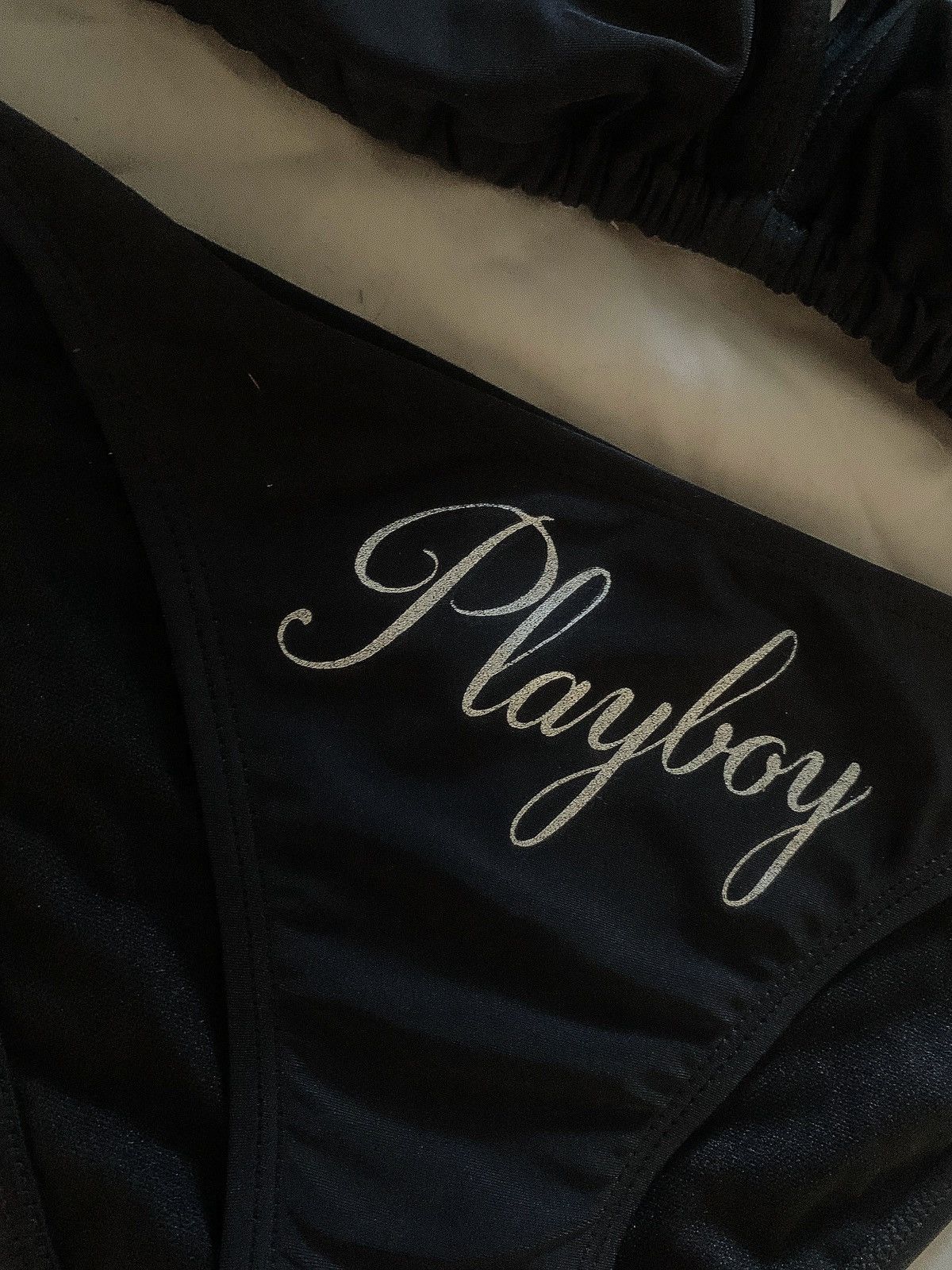 Handmade Playboy Bikini With Silver Glitter Size S / US 4 / IT 40 - 3 Thumbnail