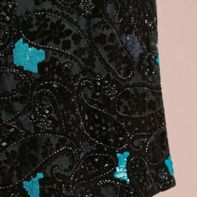 Anthropologie Anthropologie Dress Cocktail Sequined Dress Little Black Dre Size XS / US 0-2 / IT 36-38 - 4 Thumbnail