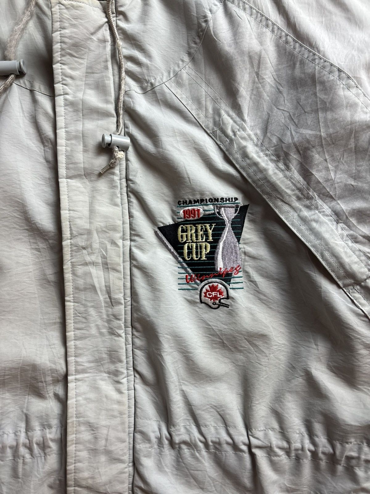 Starter Vintage Starter CFL Grey Cup Zip-up Jacket Size XXL Size US XXL / EU 58 / 5 - 6 Thumbnail