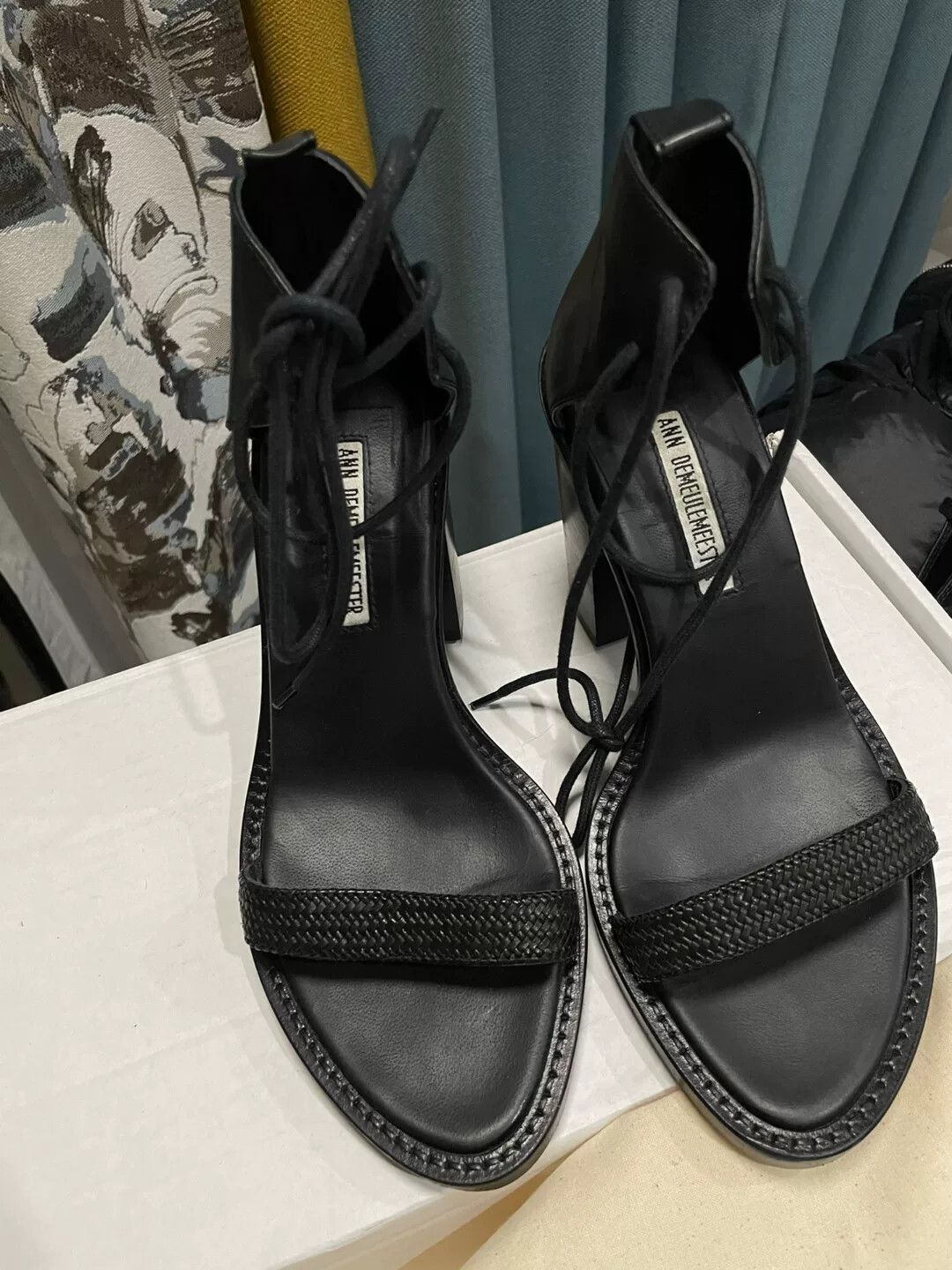 Ann Demeulemeester Ann Demeulemeester Black Heeled Sandals Size 37 Size US 6 / IT 36 - 1 Thumbnail