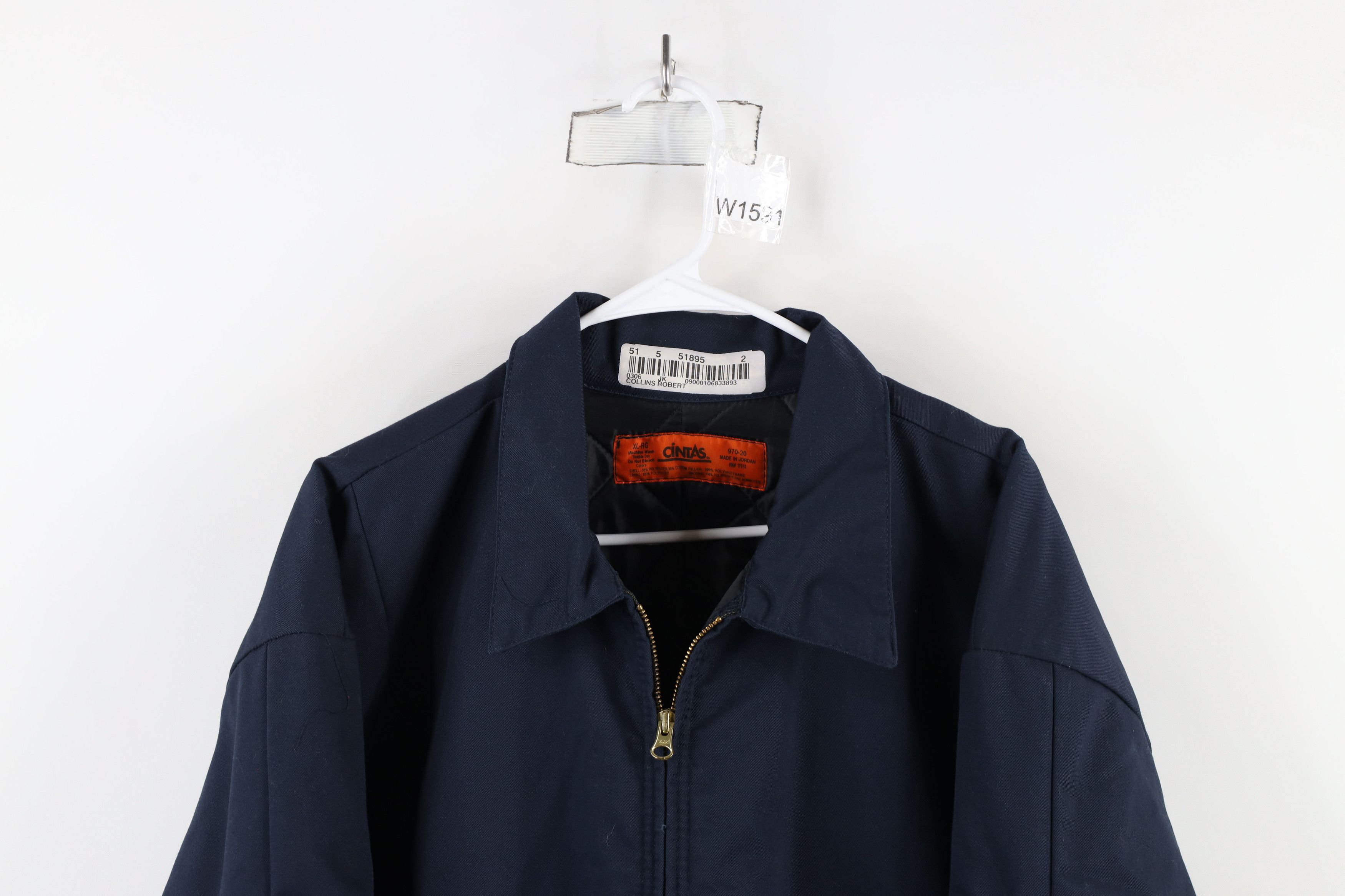 Vintage Vintage 90s Streetwear Workwear Mechanic Jacket Navy Blue Size US XL / EU 56 / 4 - 2 Thumbnail
