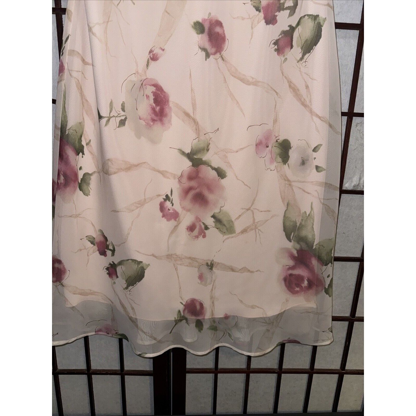 Alan Paine Alyn Paige Womens Slip Dress Size 9/10 Pink Green Brown Flor Size L / US 10 / IT 46 - 5 Thumbnail
