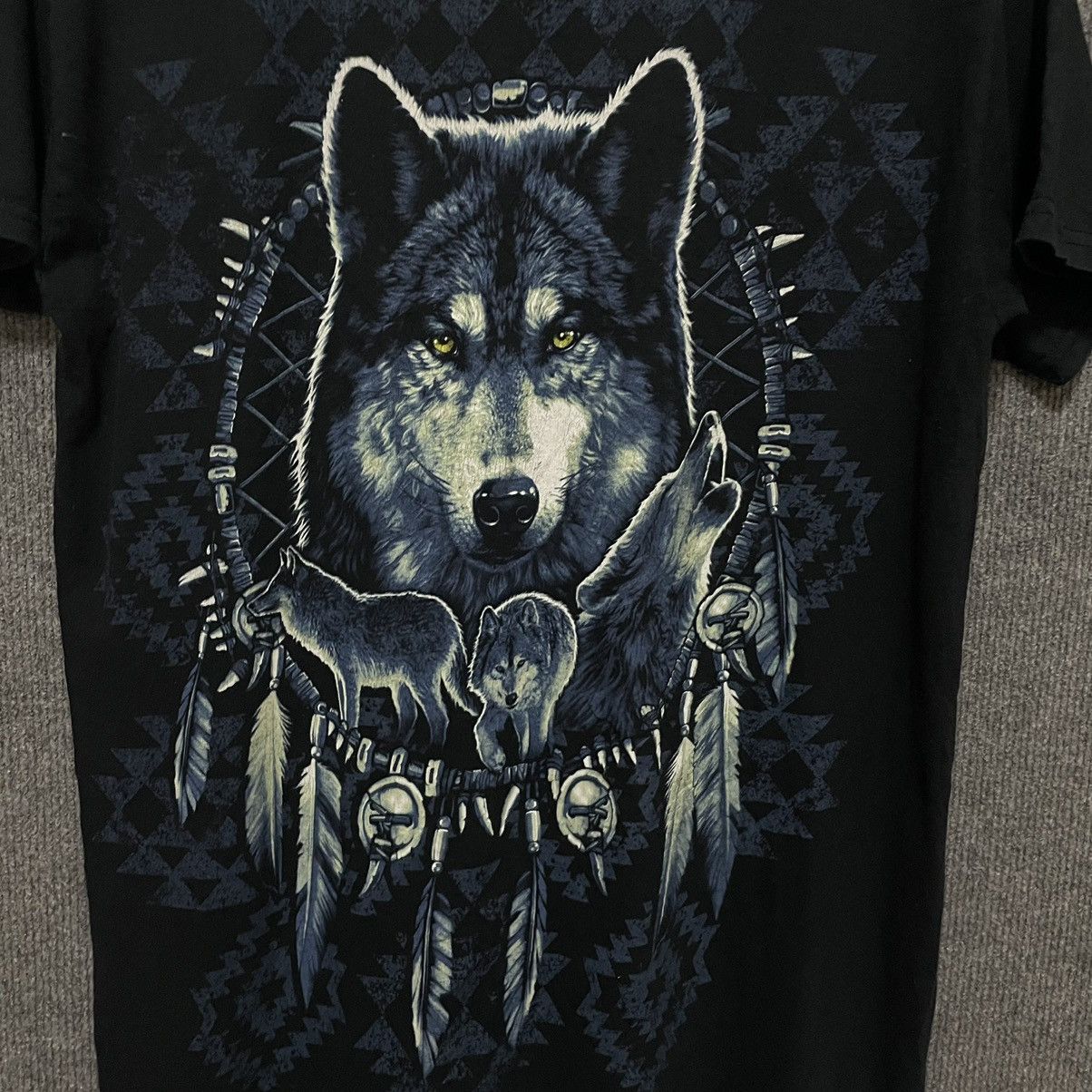 Affliction × Native Vintage Y2K Wolf x Goros Native Apache Chain T Shirt Size US M / EU 48-50 / 2 - 2 Thumbnail