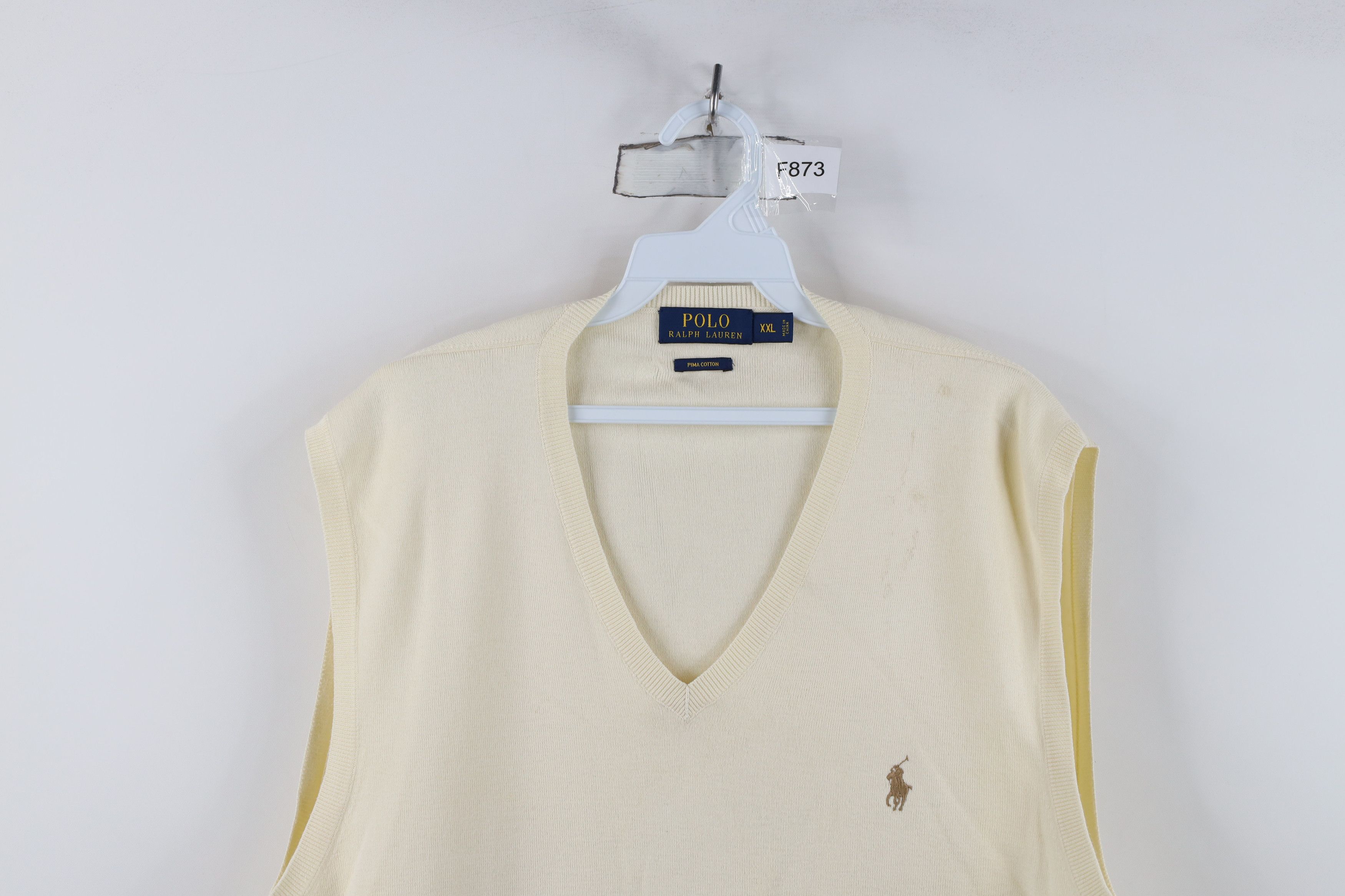 Ralph Lauren Vintage Ralph Lauren Cotton Ribbed Knit Sweater Vest Cream Size US XXL / EU 58 / 5 - 2 Thumbnail
