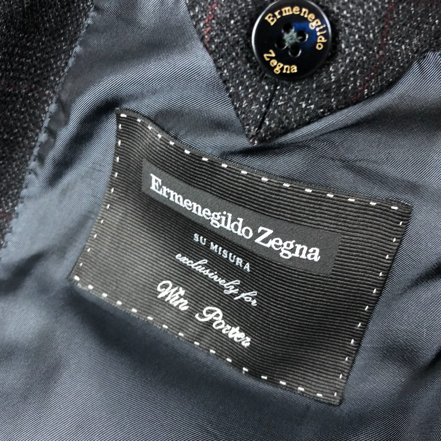 Ermenegildo Zegna Ermenegildo Zegna Blazer Wool Cashmere Mila Glen Check 38R Notch Two-Button Mens мод Size 38R - 6 Thumbnail