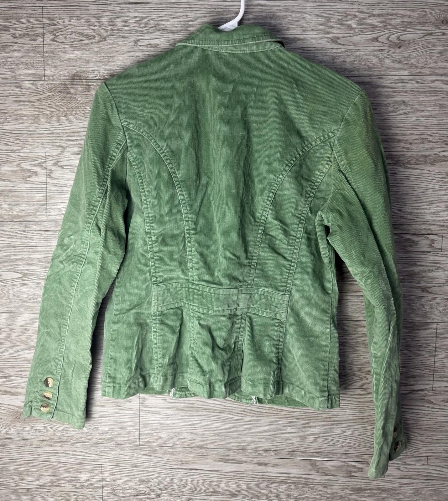 St. Johns Bay St Johns Bay Womens S Blazer Jacket Green Pinstripe Size S / US 4 / IT 40 - 7 Thumbnail