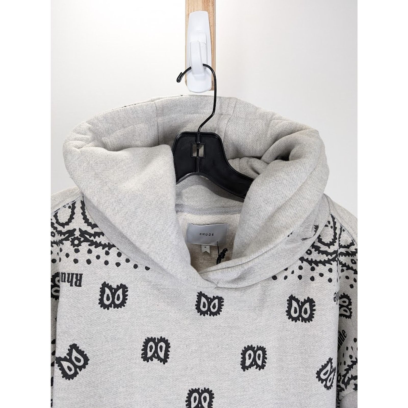 Rhude o1rshd1 Rhude Bandana Hoodie in Heather Grey Size US XXL / EU 58 / 5 - 3 Thumbnail