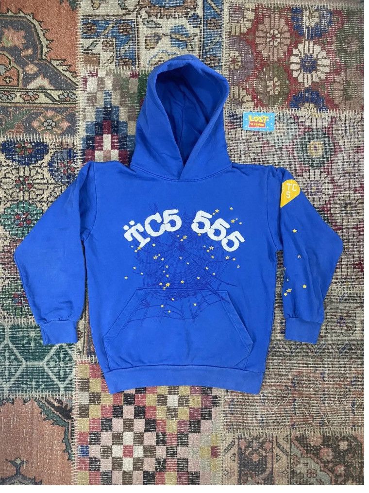 🕸️SP5DER PI*NK HOODIE-BLUE-SIZE MEDIUM-BRAND NEW AUTHENTIC✅
