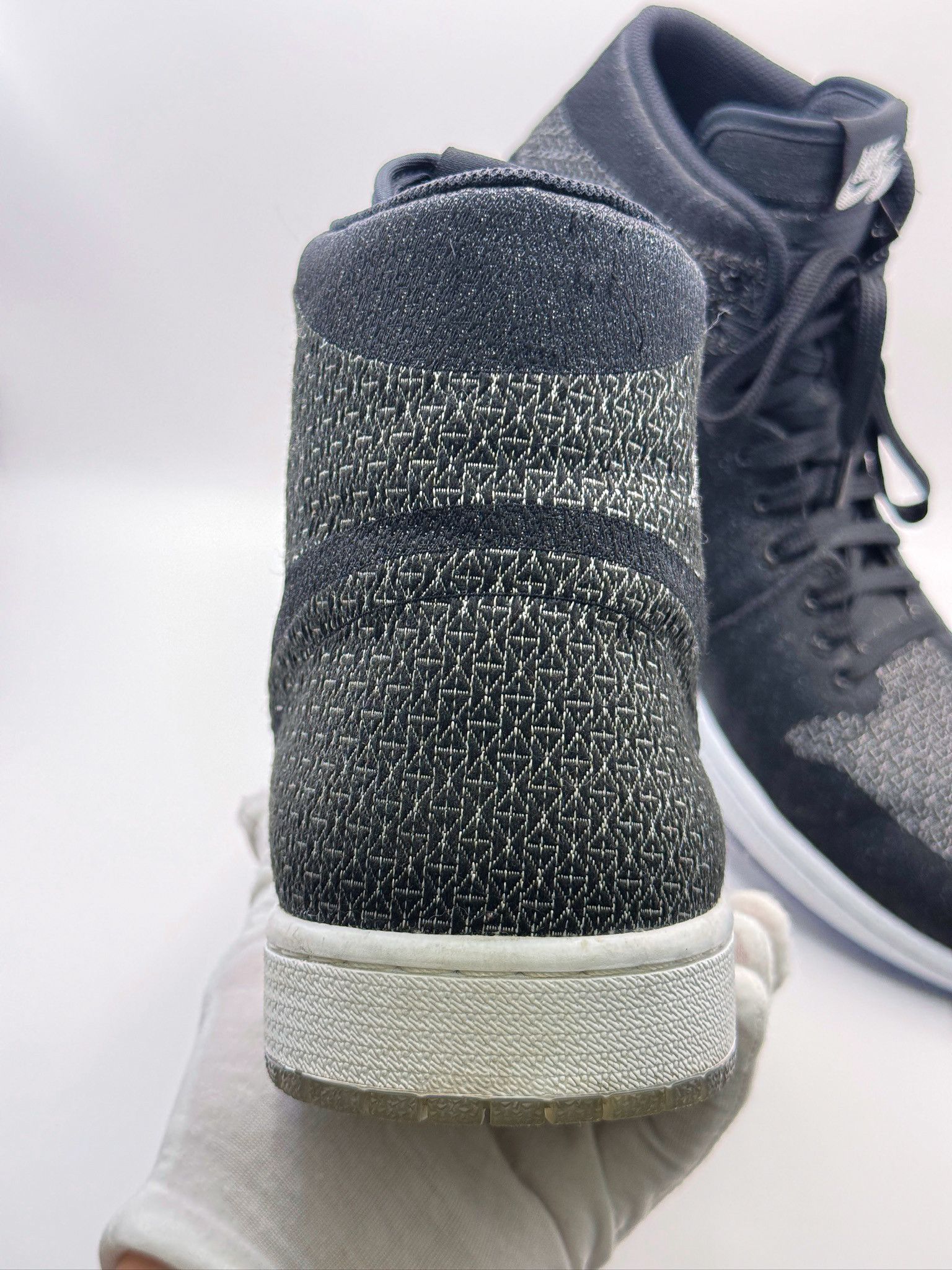 Nike Nike Air Jordan 1 High Knit Black Grey Sneakers Size US 13 / EU 46 - 13 Thumbnail