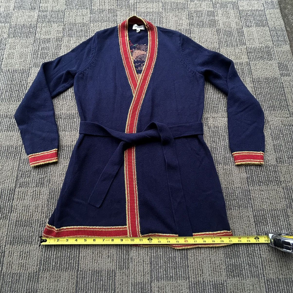 L'AGENCE L’Agence Lorie Coiled Snake Roses Intarsia Navy Cardigan Size S / US 4 / IT 40 - 6 Thumbnail