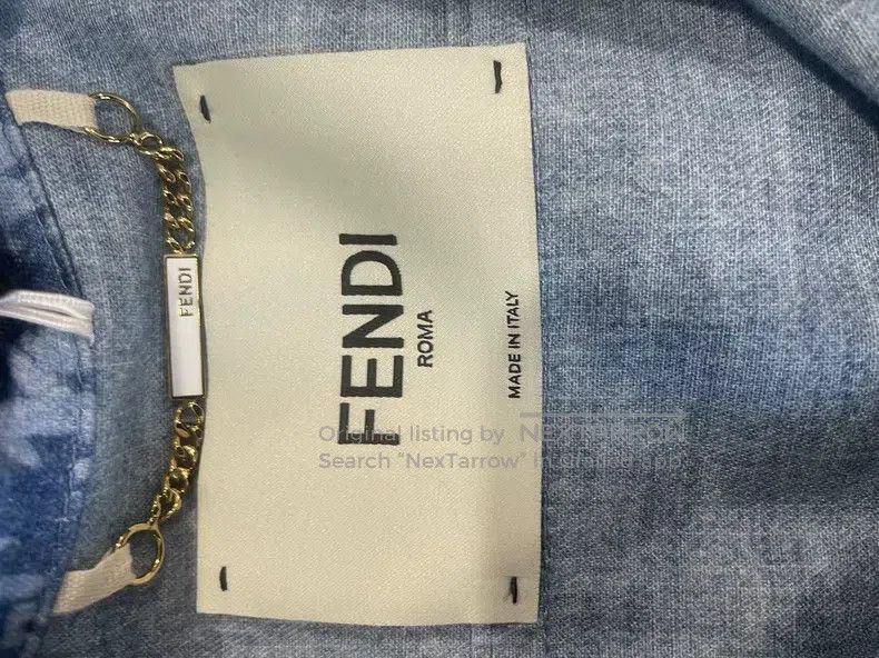 Fendi Fendi Blue Denim, Full Print with Lettering Size XXS / US 00 / IT 34 - 5 Thumbnail