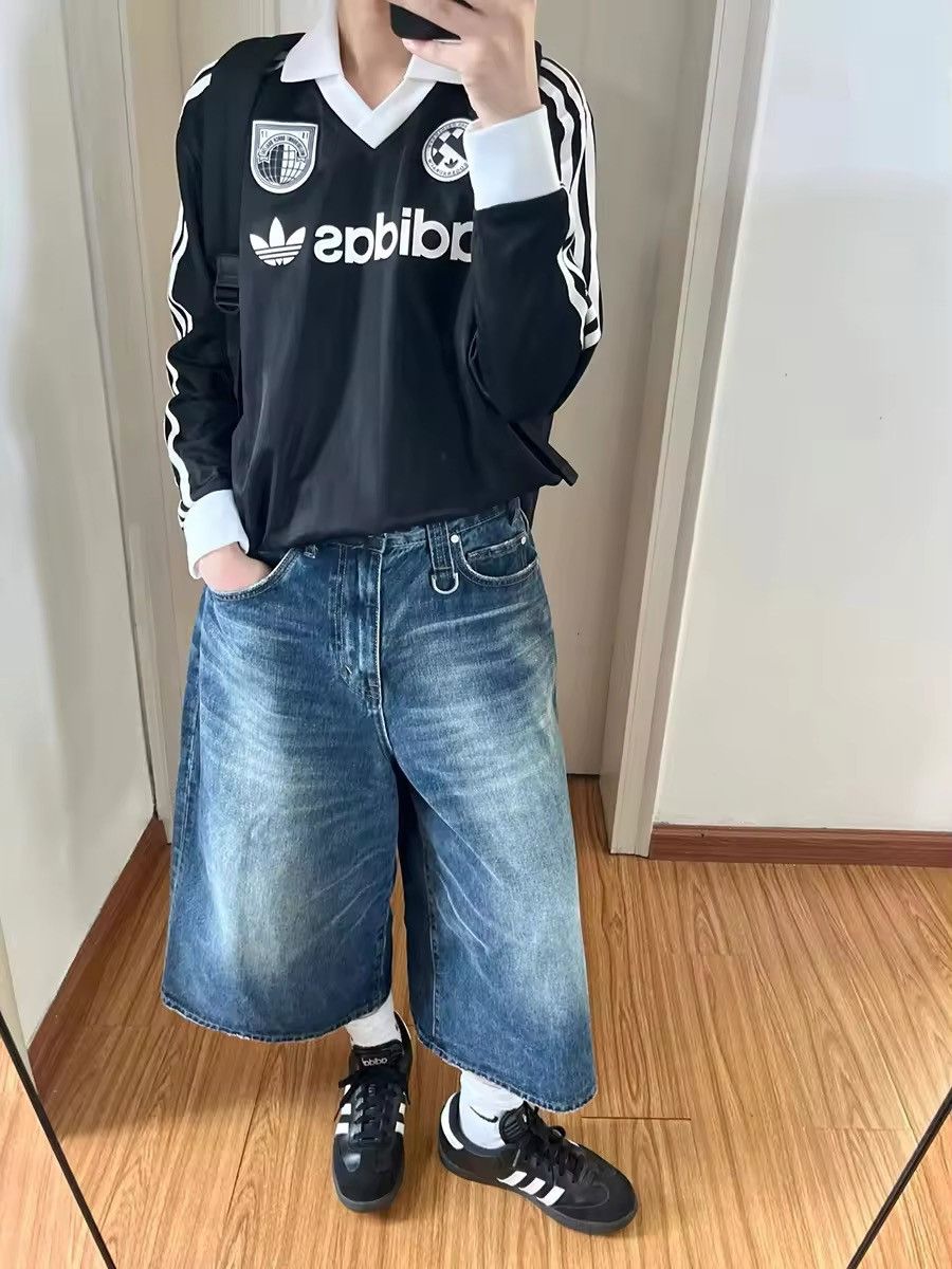Japanese Brand × Jean Wide Leg Denim Short Size 30" / US 8 / IT 44 - 1 Thumbnail