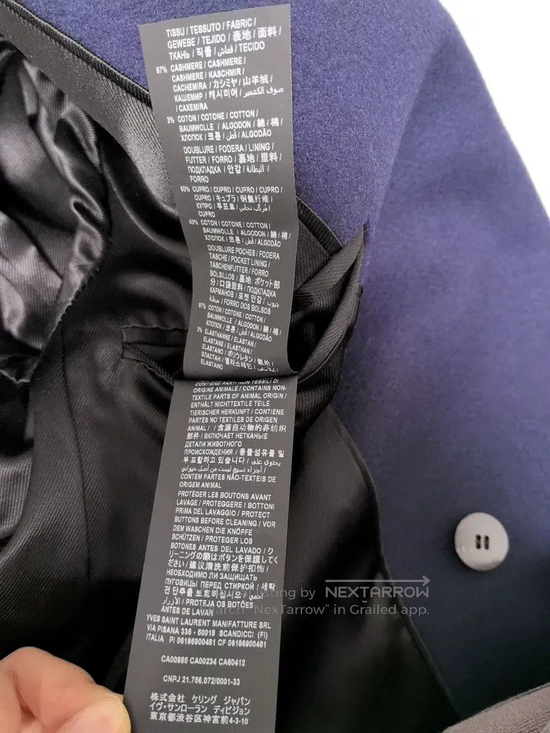 Saint Laurent Paris Saint Laurent Paris Double-Breasted Long Cashmere Coat Size XS / US 0-2 / IT 36-38 - 6 Thumbnail