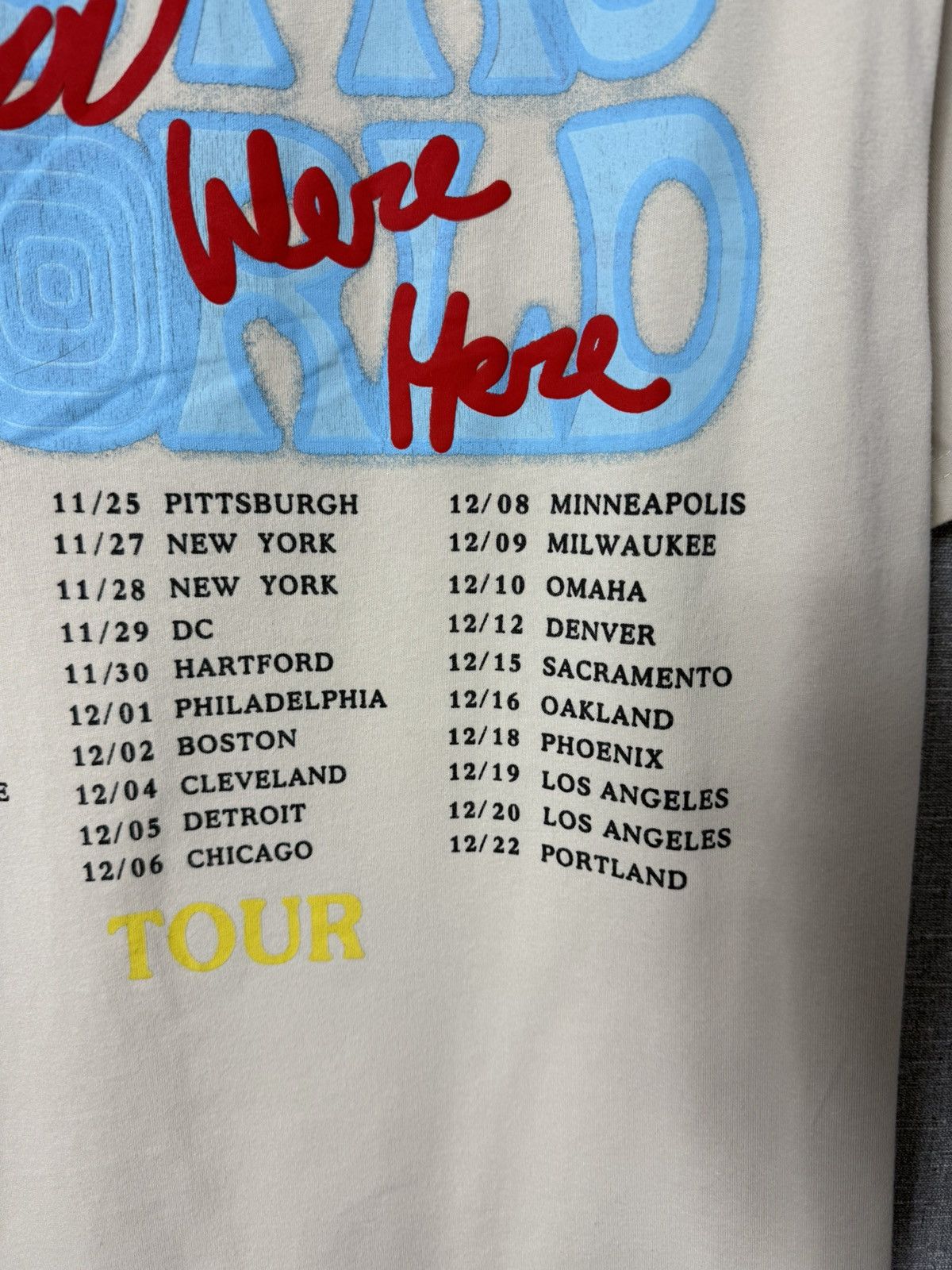 Travis Scott Travis Scott Astroworld T-Shirt Wish You Were Here Tour Tee Size US M / EU 48-50 / 2 - 14 Thumbnail