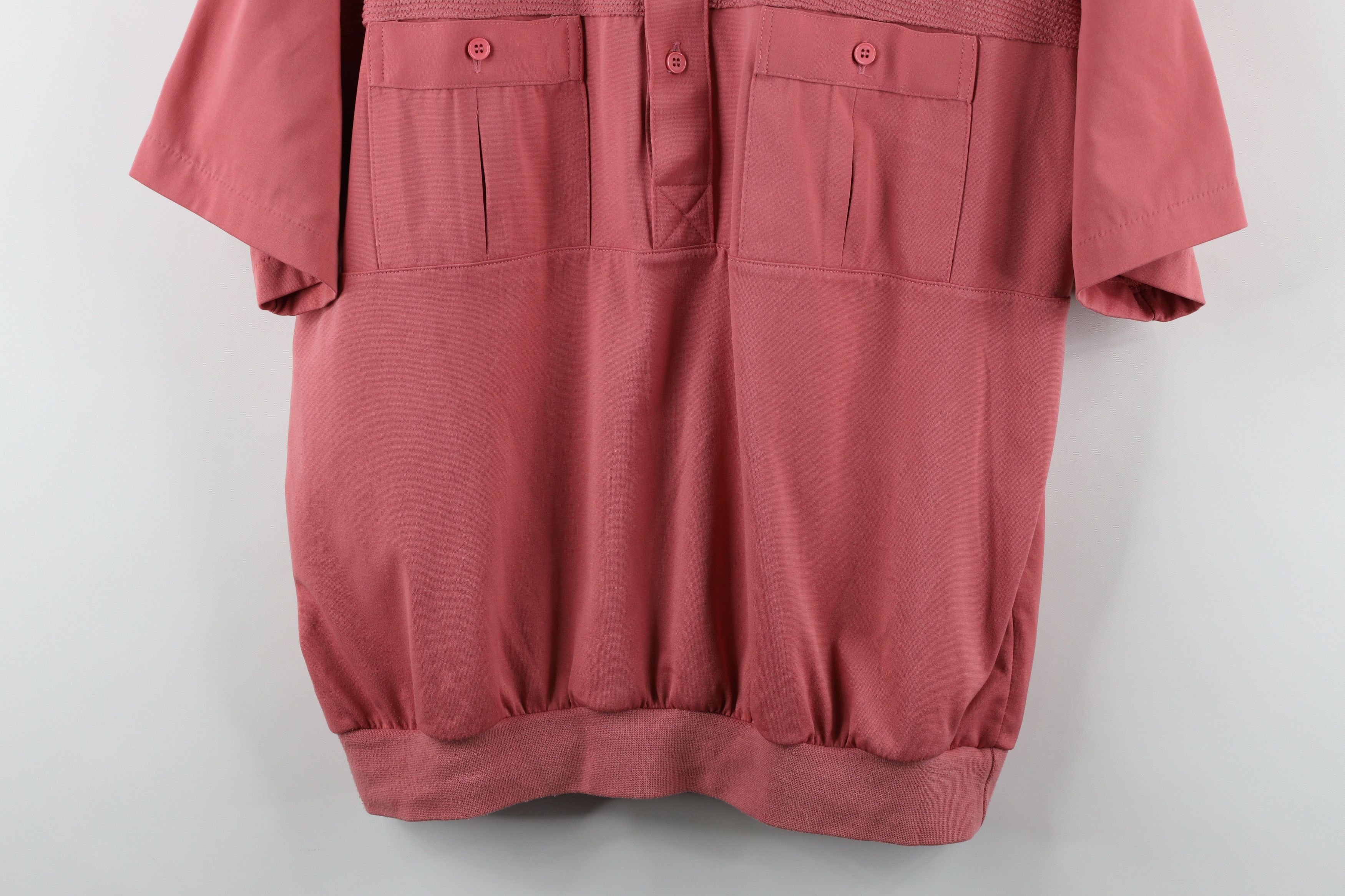 Vintage Vintage 90s Streetwear Knit Collared Pullover Polo Pink Size US M / EU 48-50 / 2 - 3 Thumbnail