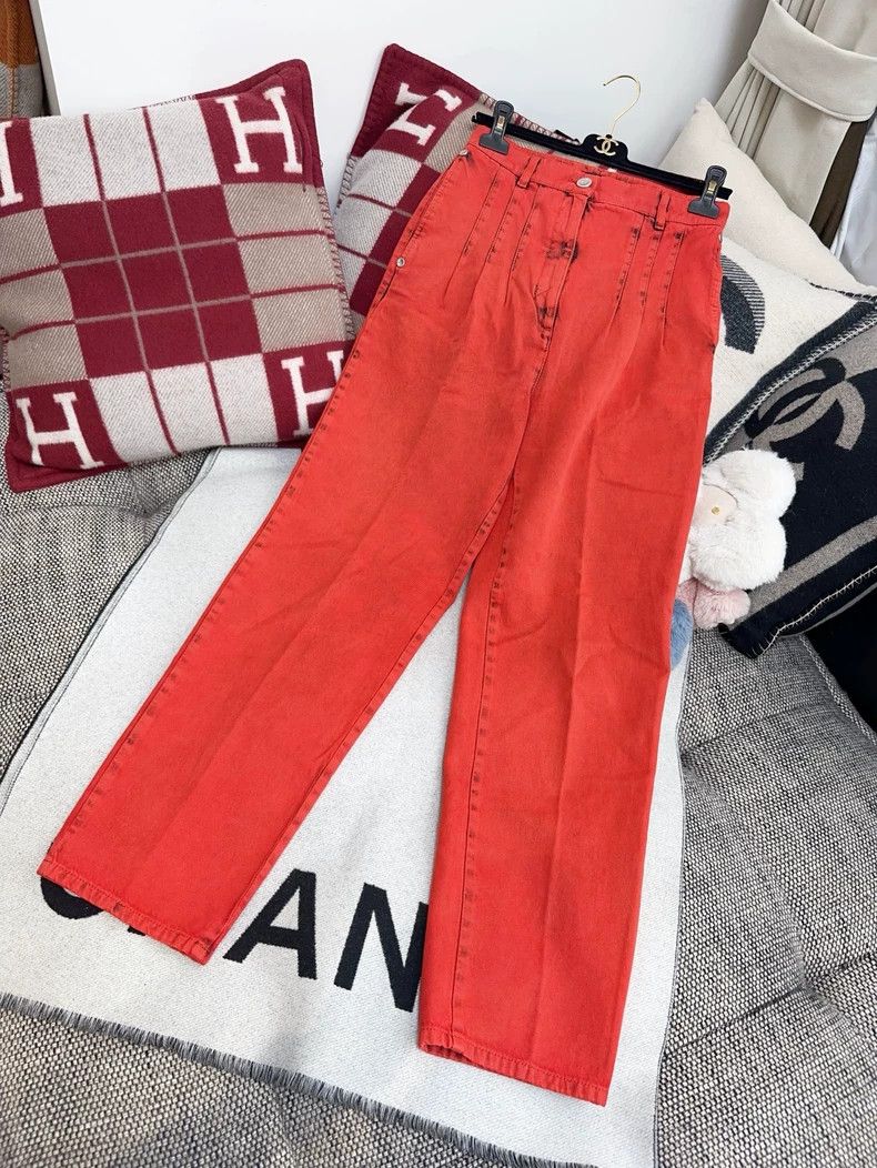 Other Chanel 20s spring and summer red old vintage jeans Size 25" / US 0 / IT 36 - 8 Thumbnail