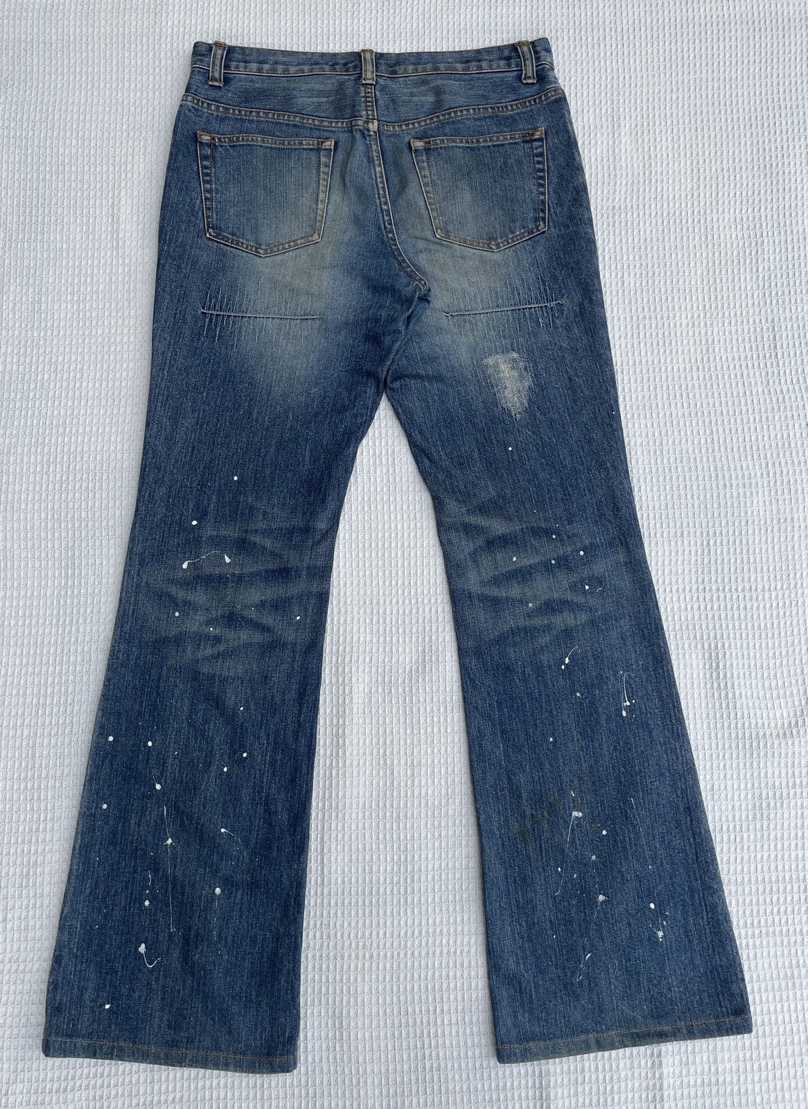 Hysteric Glamour Vintage90’s🔥Modern Lovers🔥Distressed Flare Jeans Japan Size US 33 - 2 Thumbnail