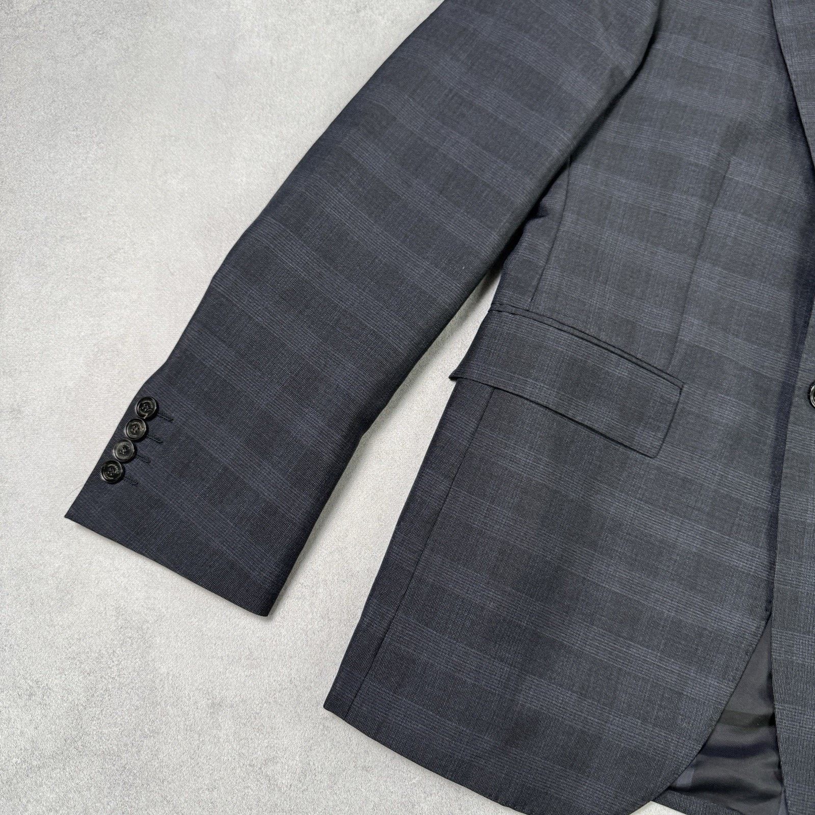 Burberry Burberry Men Blazer Check Kid Mohair/Wool Size 48R Size 38R - 3 Thumbnail