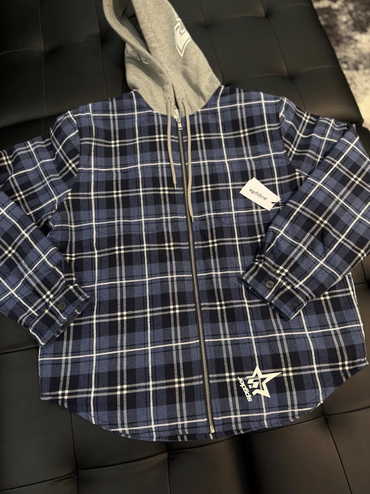 Sp5der Size Large- Sp5der Worldwide 5 Blue/Black Flannel Size US L / EU 52-54 / 3 - 3 Thumbnail