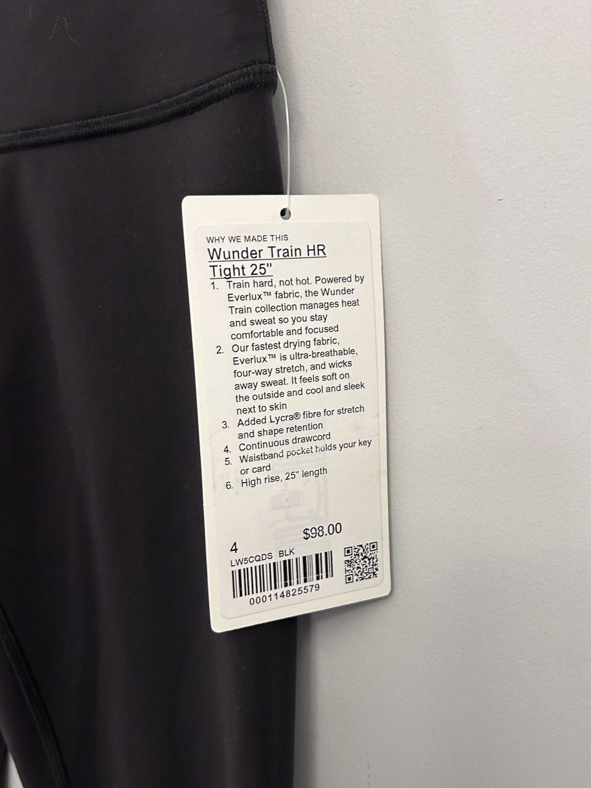 Lululemon Lululemon Wunder Train High-Rise Black Tight 25" 4 NWT Size 27" / US 4 / IT 40 - 7 Thumbnail