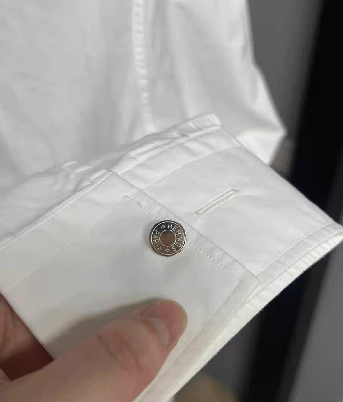 Hermes Hermes White Cufflink Shirt K15 Size US XL / EU 56 / 4 - 3 Thumbnail